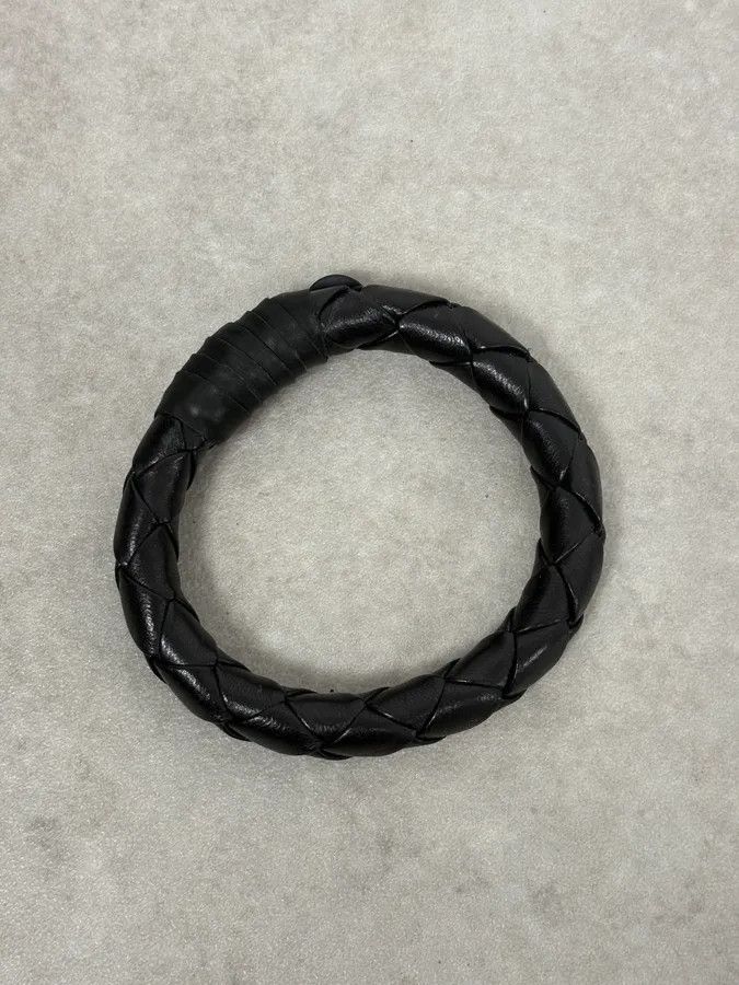 Bottega Veneta 2000s Bottega Veneta Black Woven Leather Bracelet Size ONE SIZE - 6 Thumbnail