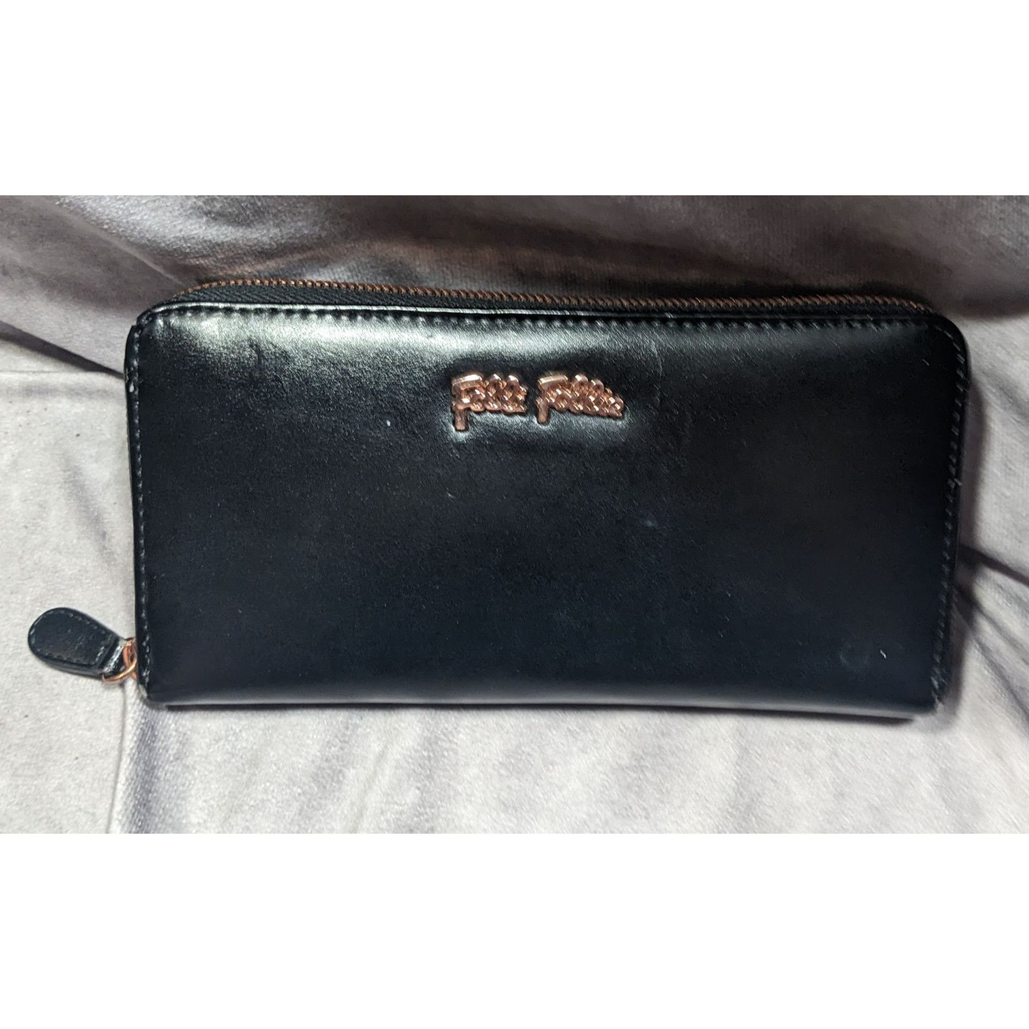 Other Folli Follie Black Leather Zip Wallet With Rose Gold Tone Ac Size ONE SIZE - 9 Thumbnail