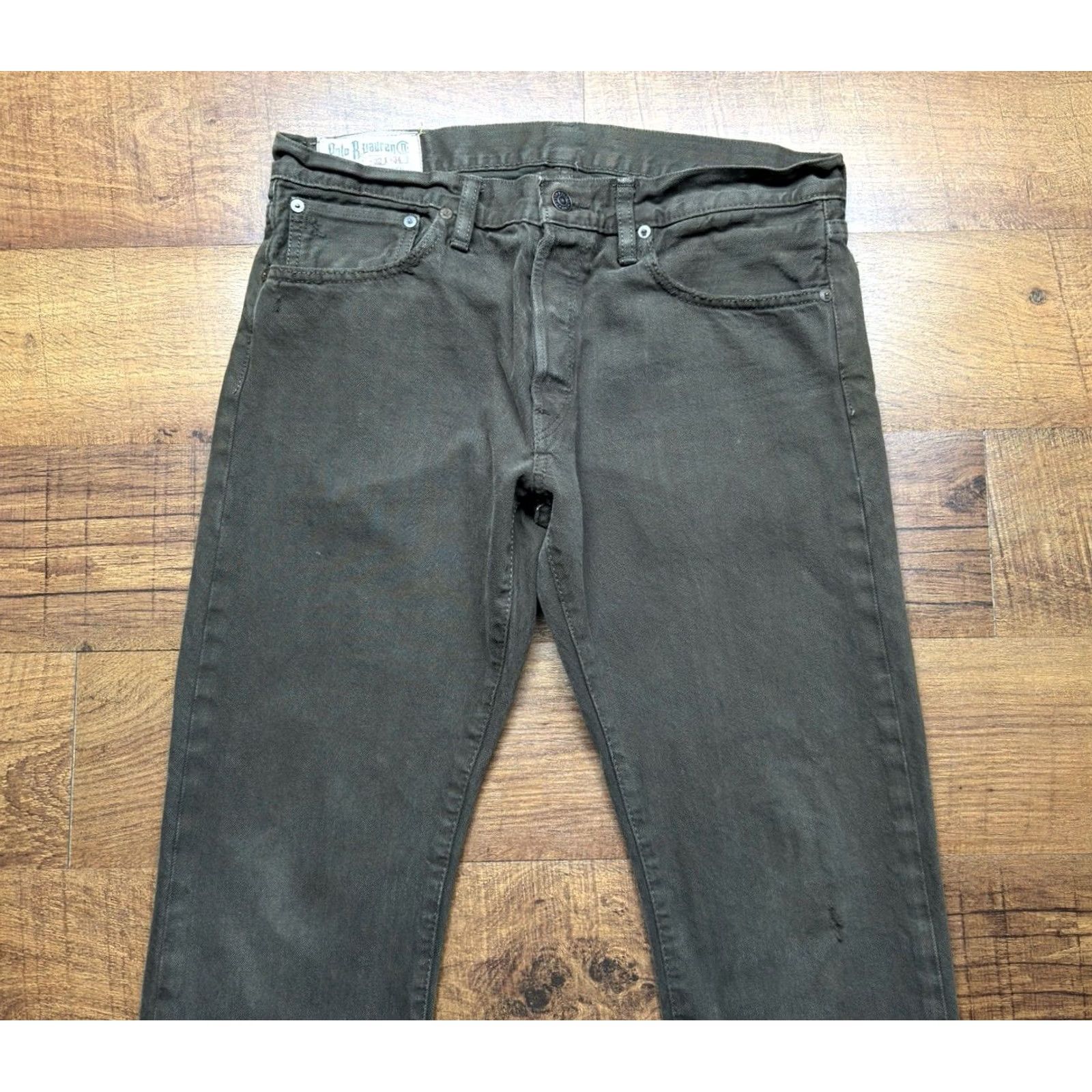 Polo Ralph Lauren Polo Ralph Lauren Varick Slim 625 Dark Olive Jeans 100% Cotton Men’s 32X34 Slim 5-Pocket Denim Jeans Mens Regular Green Size US XS / EU 42 / 0 - 4 Thumbnail