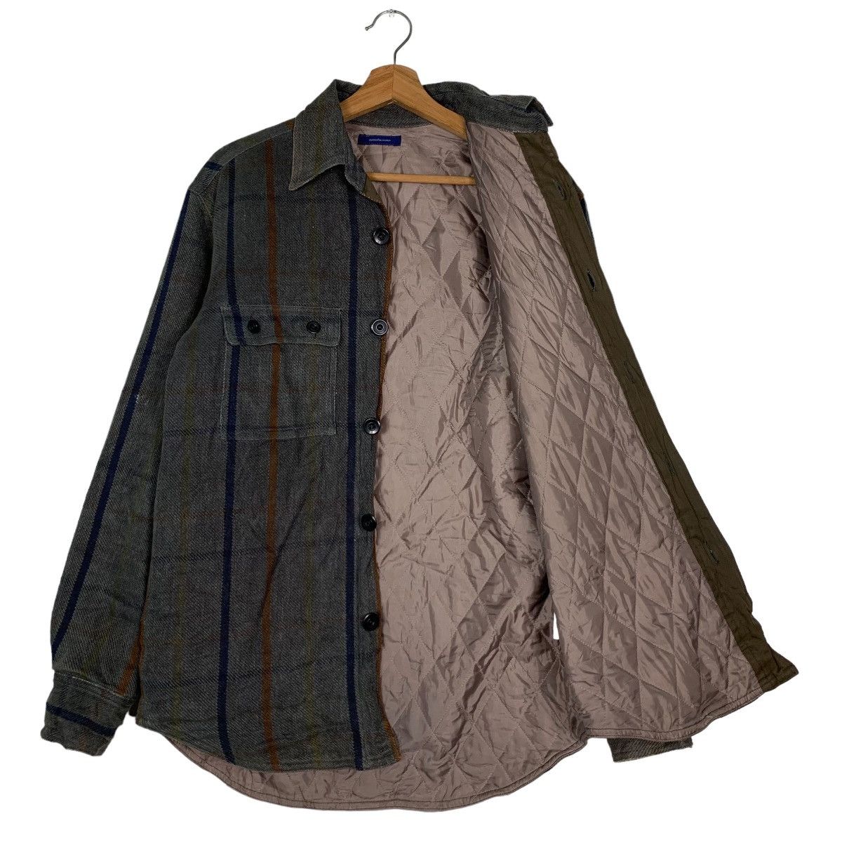 Japanese Brand MANUFACTURERS Button Jacket Flannel #0013-C1 Size US L / EU 52-54 / 3 - 11 Thumbnail
