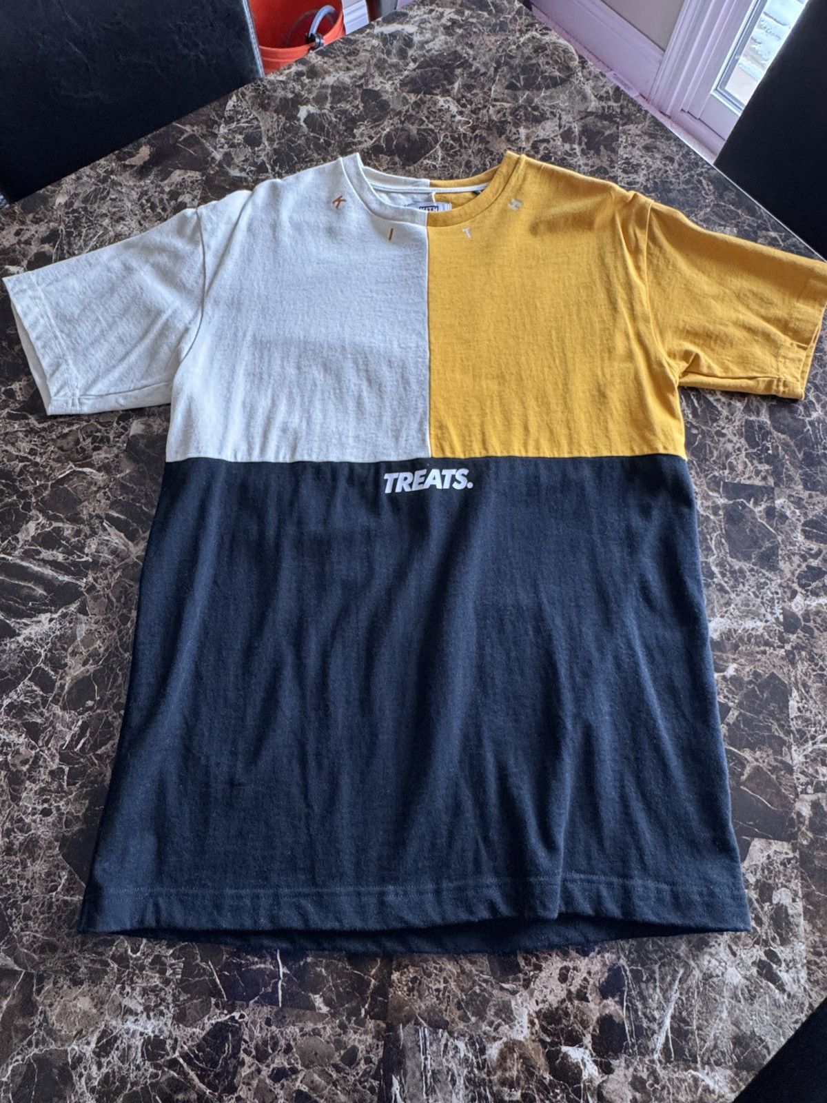 Kith Kith Treats Triblock Tee - Black, Yellow, & Cream Size US S / EU 44-46 / 1 - 2 Thumbnail