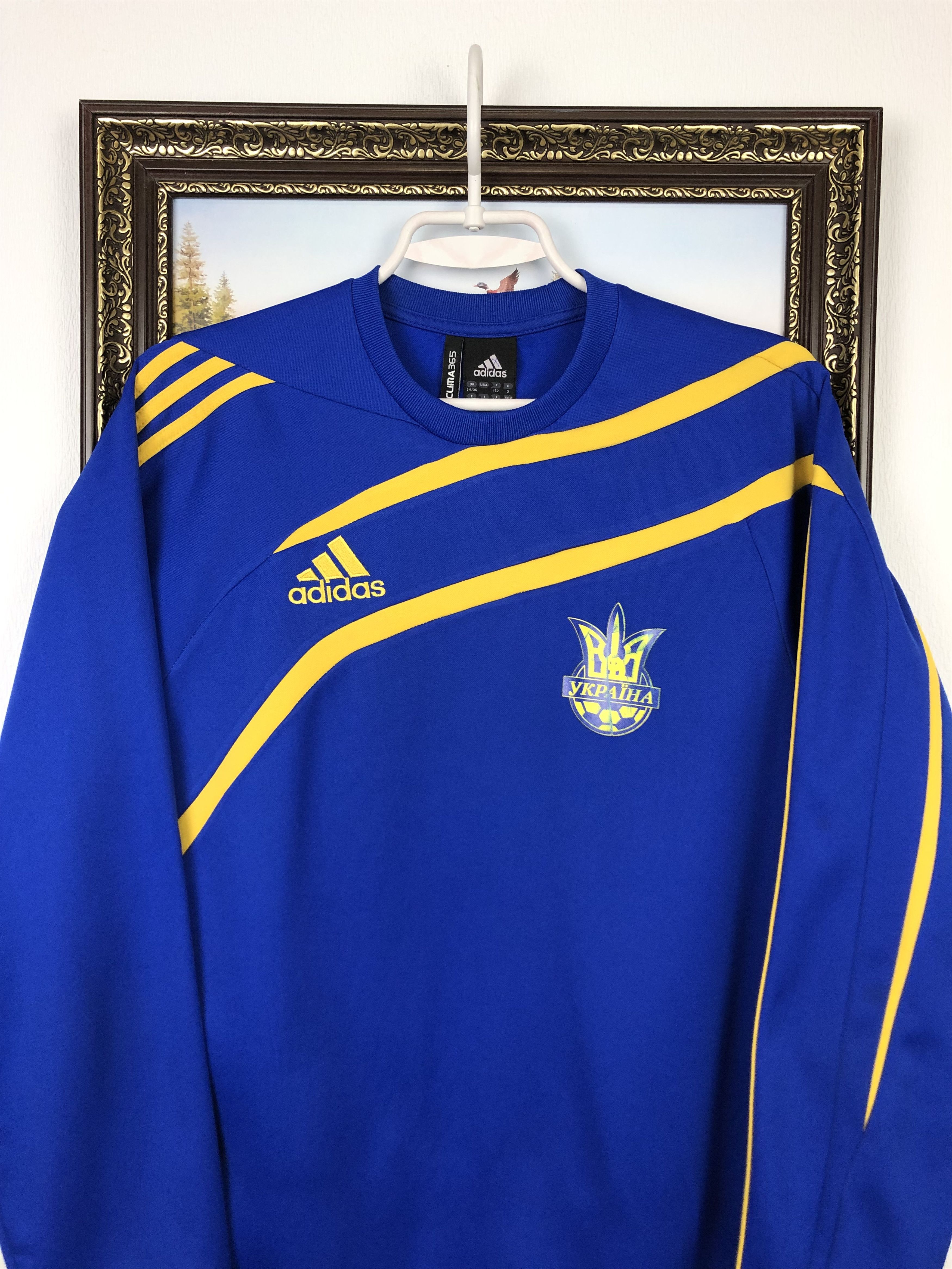 Adidas Vintage Adidas Ukraine Football Sweatshirt Women Soccer Size US M / EU 48-50 / 2 - 2 Thumbnail