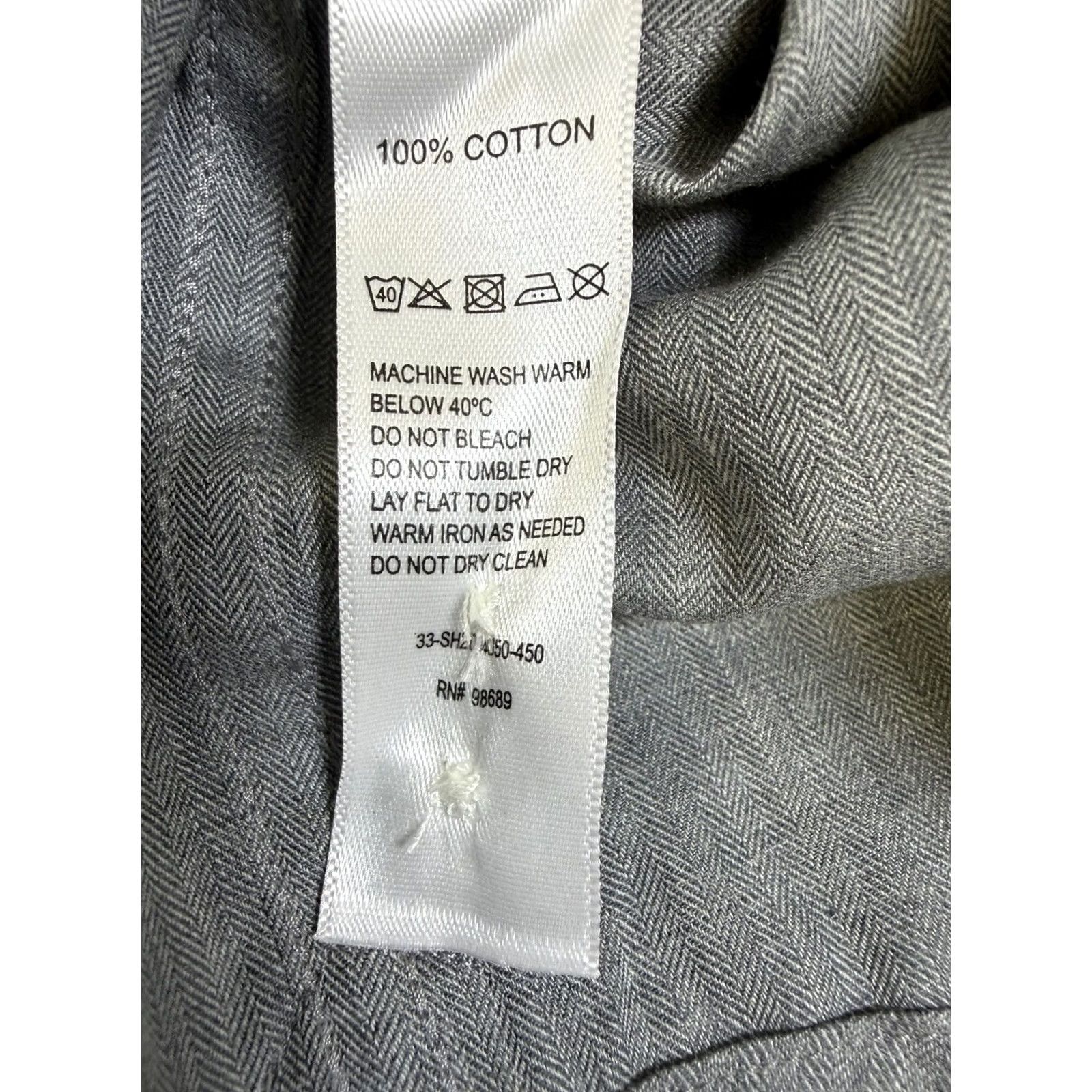 Todd Snyder Todd Snyder Dress Shirt Mens 17 Gray Albini Flanella Long Sleeve Spread Collar Regular Fit Button Pearl Size 46R - 7 Thumbnail
