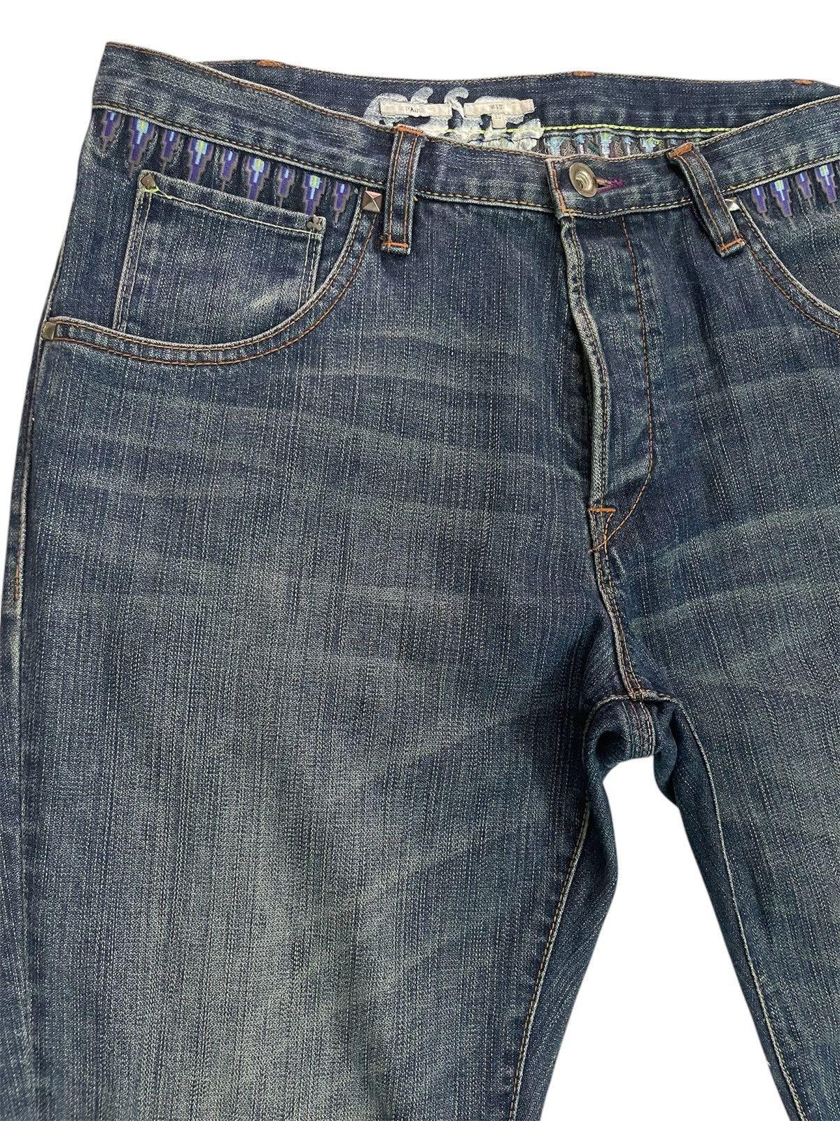 Paul Smith Sick🔥Stud Jeans Paul Smith Embroidery Denim Signature Stripe Size US 32 / EU 48 - 17 Thumbnail