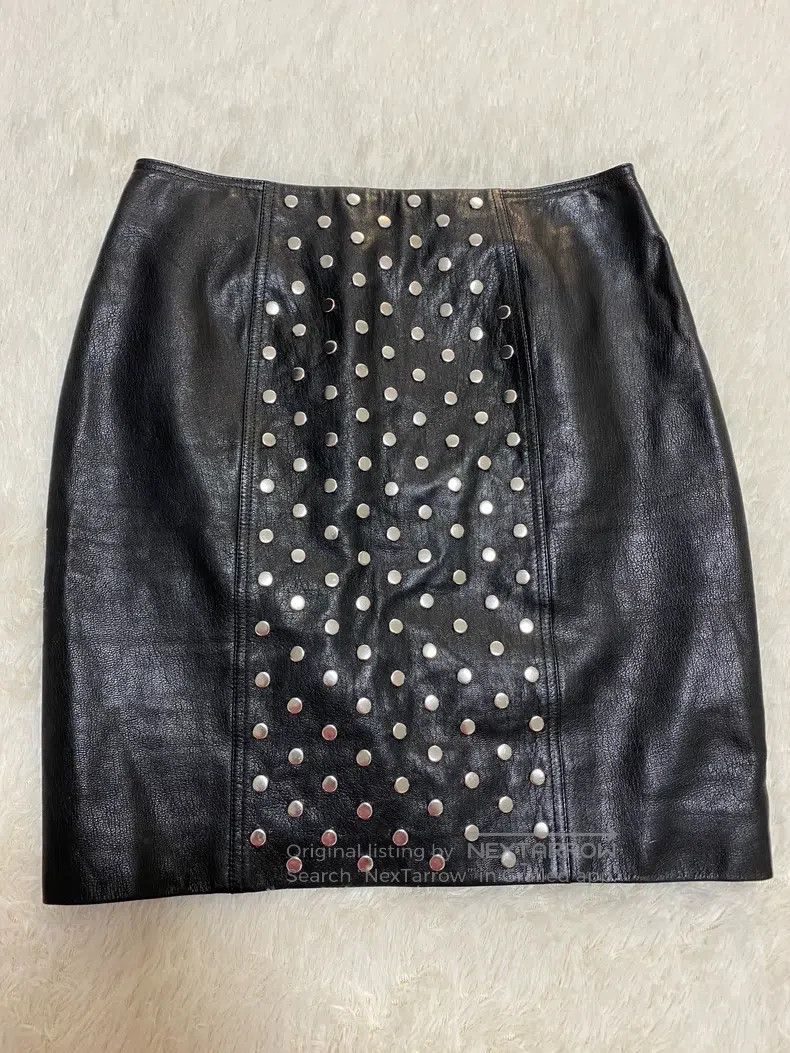Saint Laurent Paris Saint Laurent Paris size F36 Leather Skirt Size 25" / US 0 / IT 36 - 1 Thumbnail