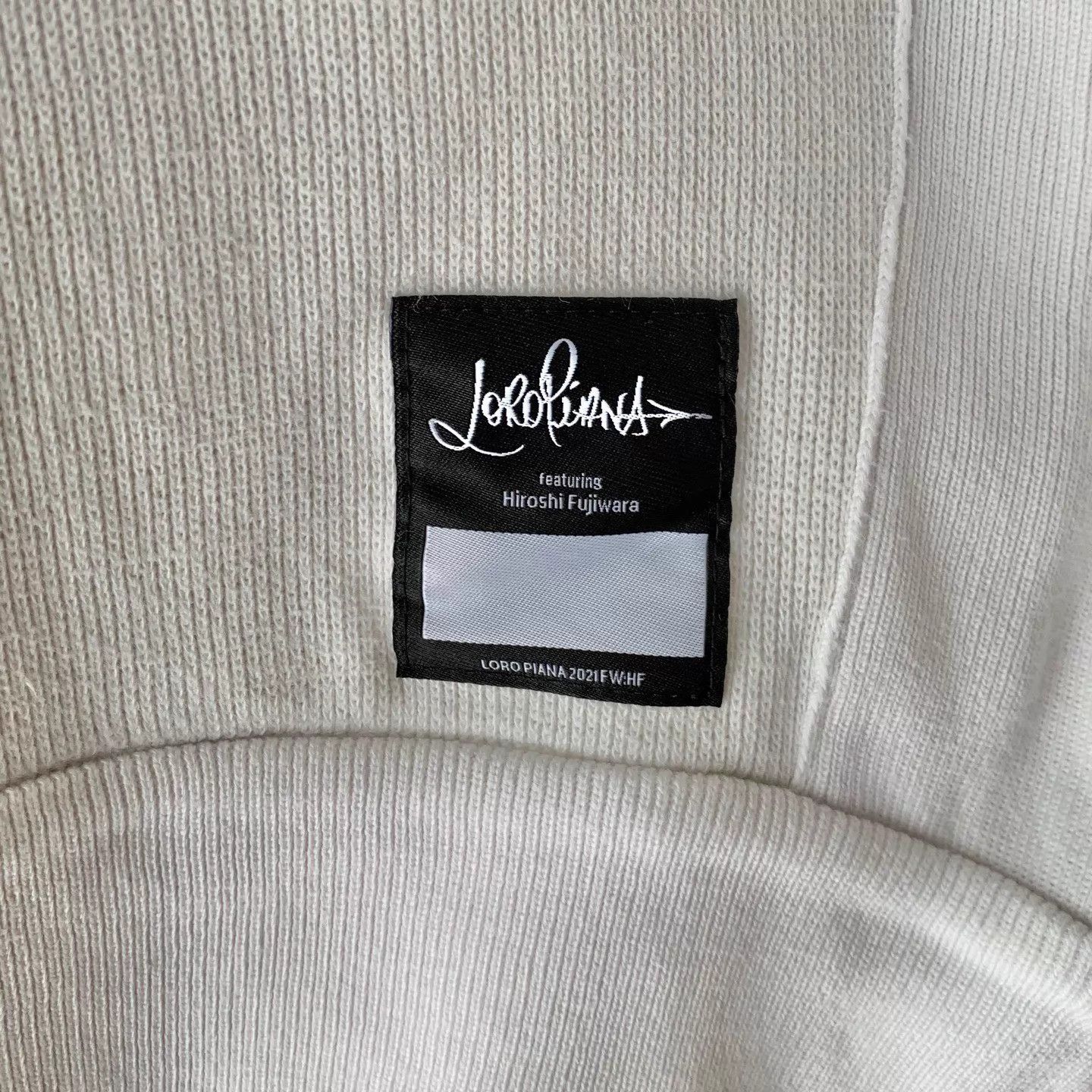 Loro Piana Loro Piana x Fragment White Striped Logo Zip Hood Size US XL / EU 56 / 4 - 7 Thumbnail