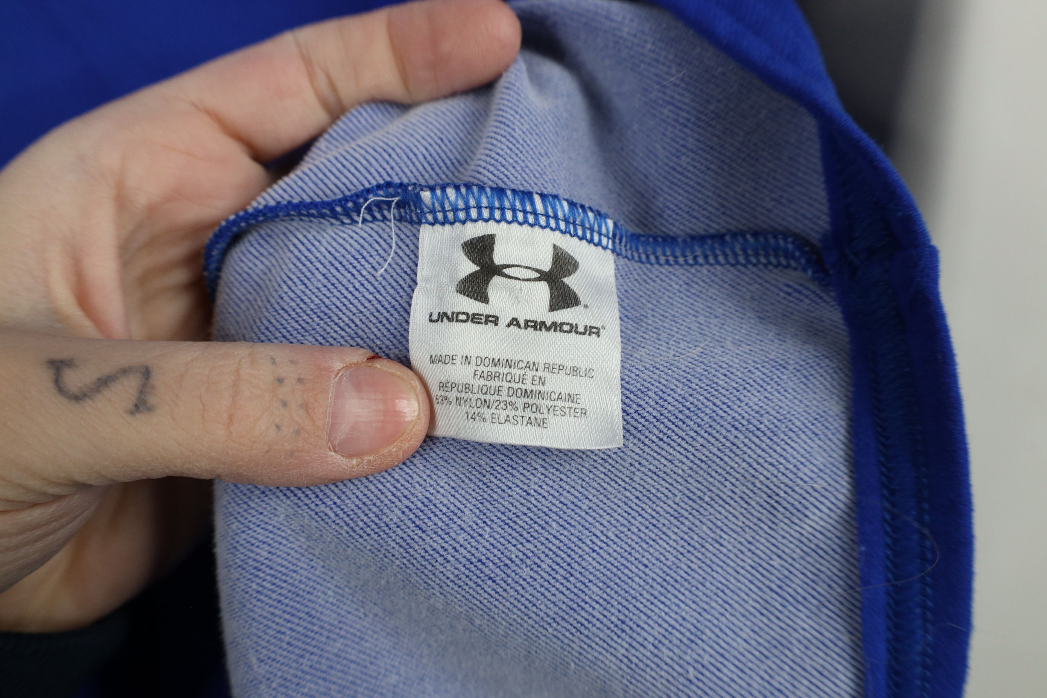 Under Armour × Vintage Under Armour Compression Mock Neck Long Sleeve T-Shirt Blue Size US M / EU 48-50 / 2 - 9 Thumbnail