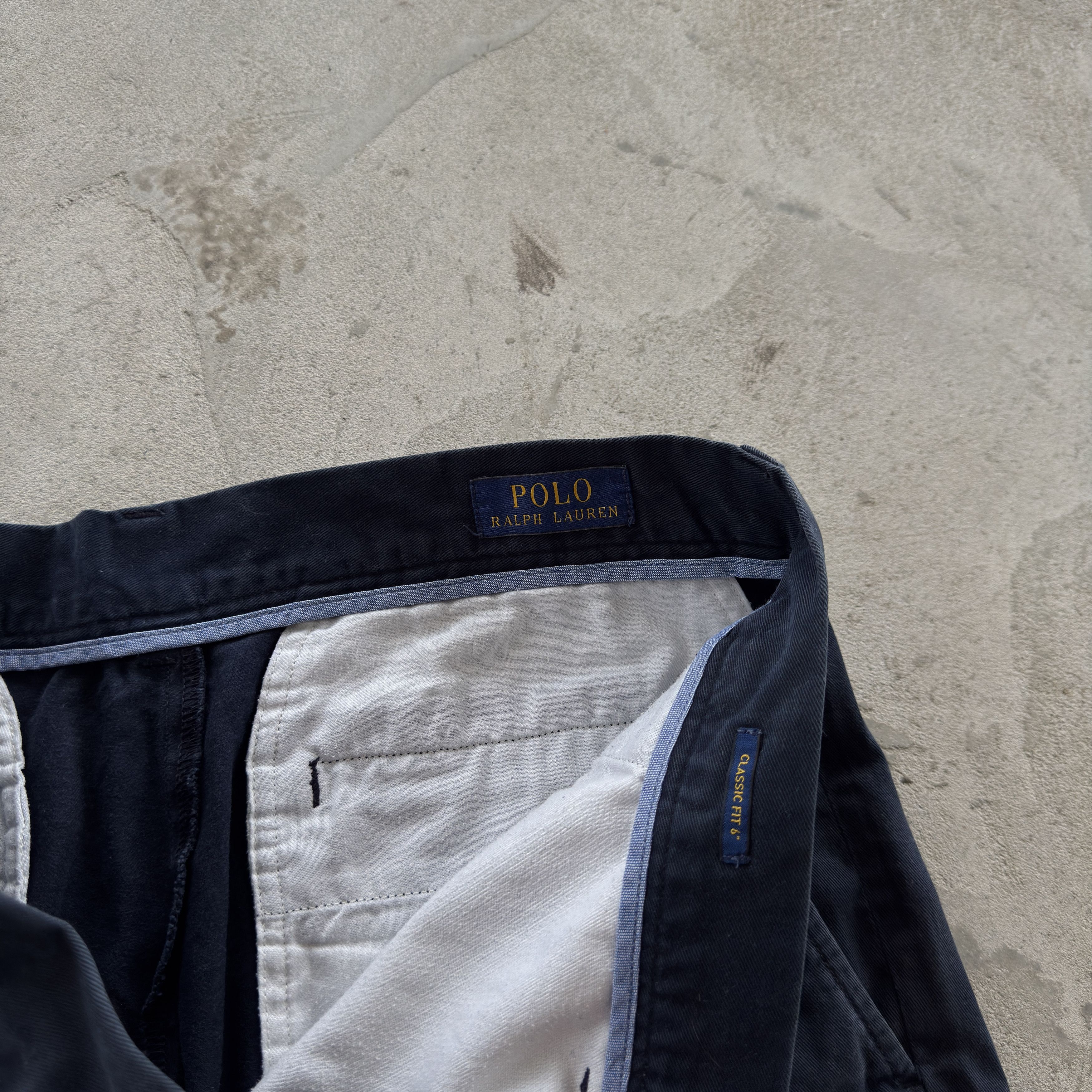 Polo Ralph Lauren Polo Ralph Lauren Vintage Chino Shorts Navy Blue Size 34 Size US 34 / EU 50 - 6 Thumbnail