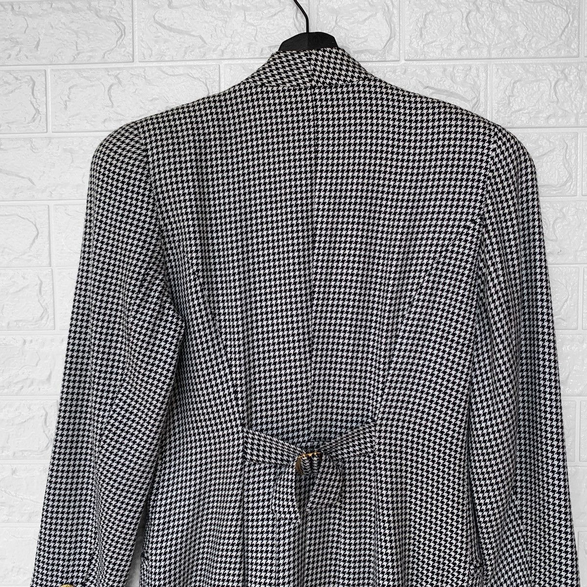 Max Mara Max Mara Checked Wool Long Coat Double Breasted Size S / US 4 / IT 40 - 12 Thumbnail