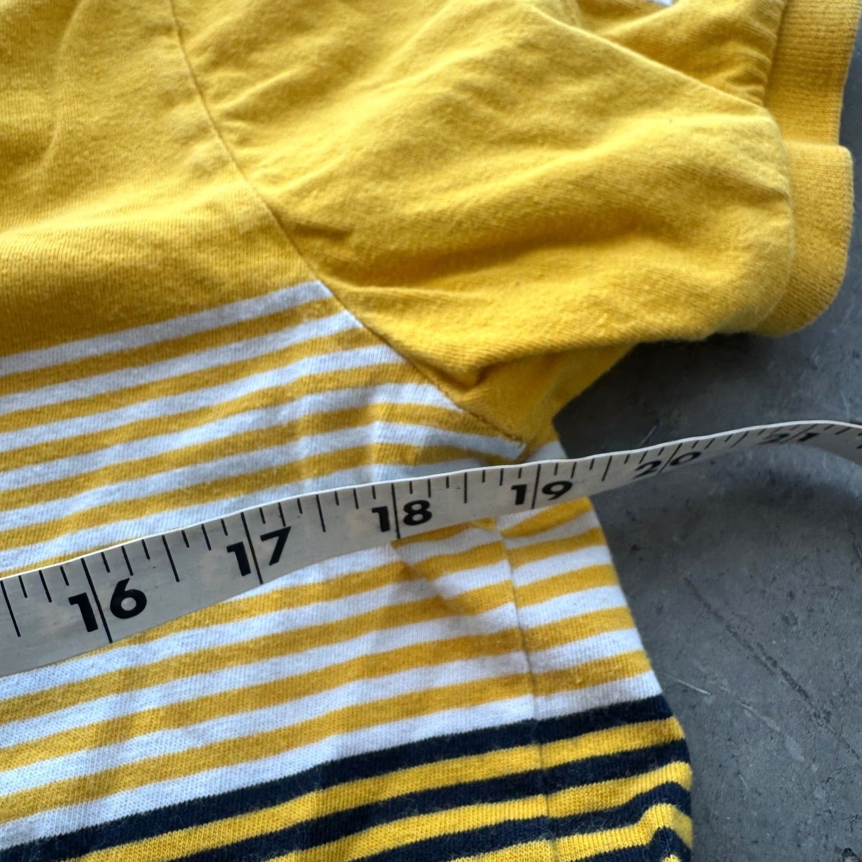 Aeropostale VINTAGE Aeropostale Aero Jeans Polo Patchwork Striped Yellow Blue M/L Shirt Mens Yellow Size US L / EU 52-54 / 3 - 6 Thumbnail