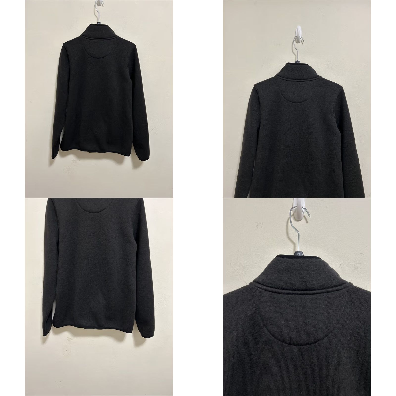 Vintage VINTAGE LL Bean Sweater Womens Small Black 1/4 T-Snap Fleece Pullover Pockets 292726 Size S / US 4 / IT 40 - 8 Thumbnail
