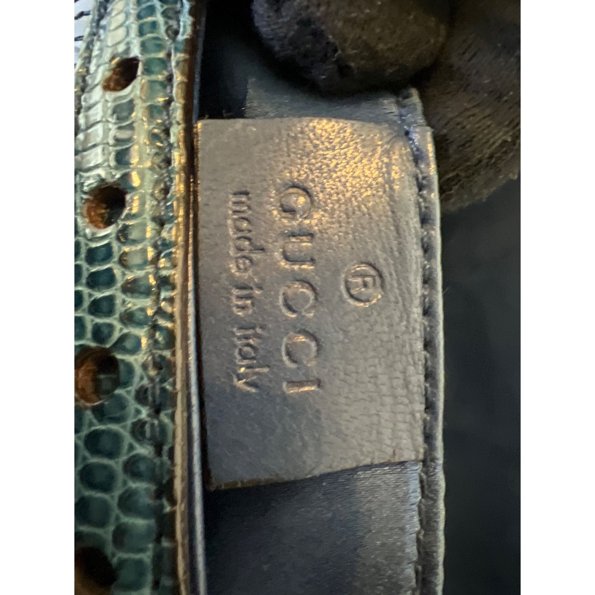 Gucci Gucci Sequin Lizard Crystal Wristlet Clutch Bag Size ONE SIZE - 8 Thumbnail