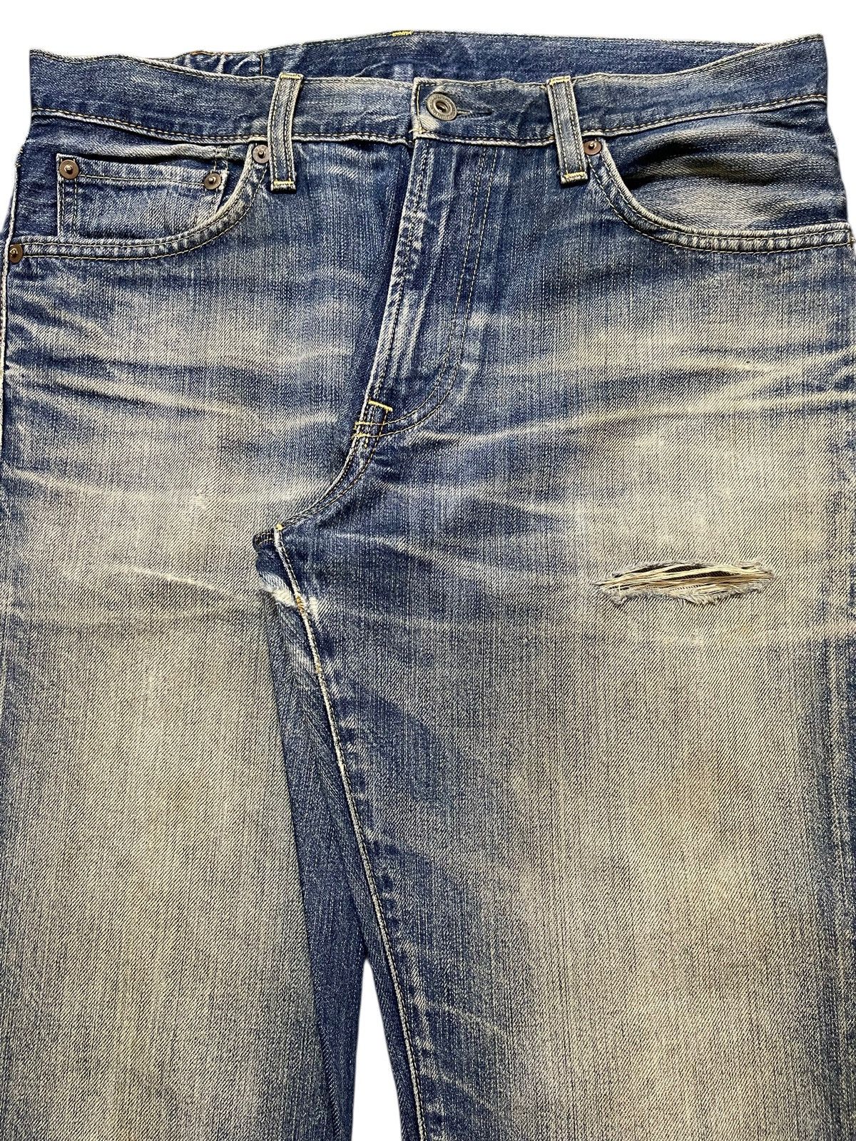 Uniqlo Vintage Japan Uniqlo Mud Wash Whiskers Distress Loose Jeans Size US 32 / EU 48 - 4 Thumbnail