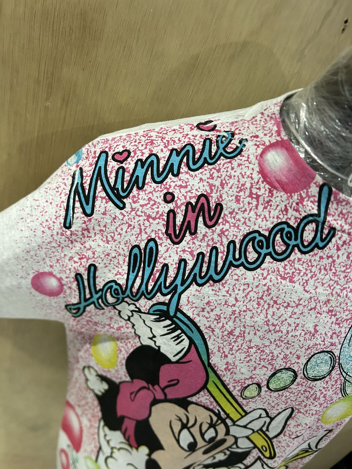 Disney Vintage 1990s Disney Minnie In Hollywood Overprint Tee Size US L / EU 52-54 / 3 - 4 Thumbnail