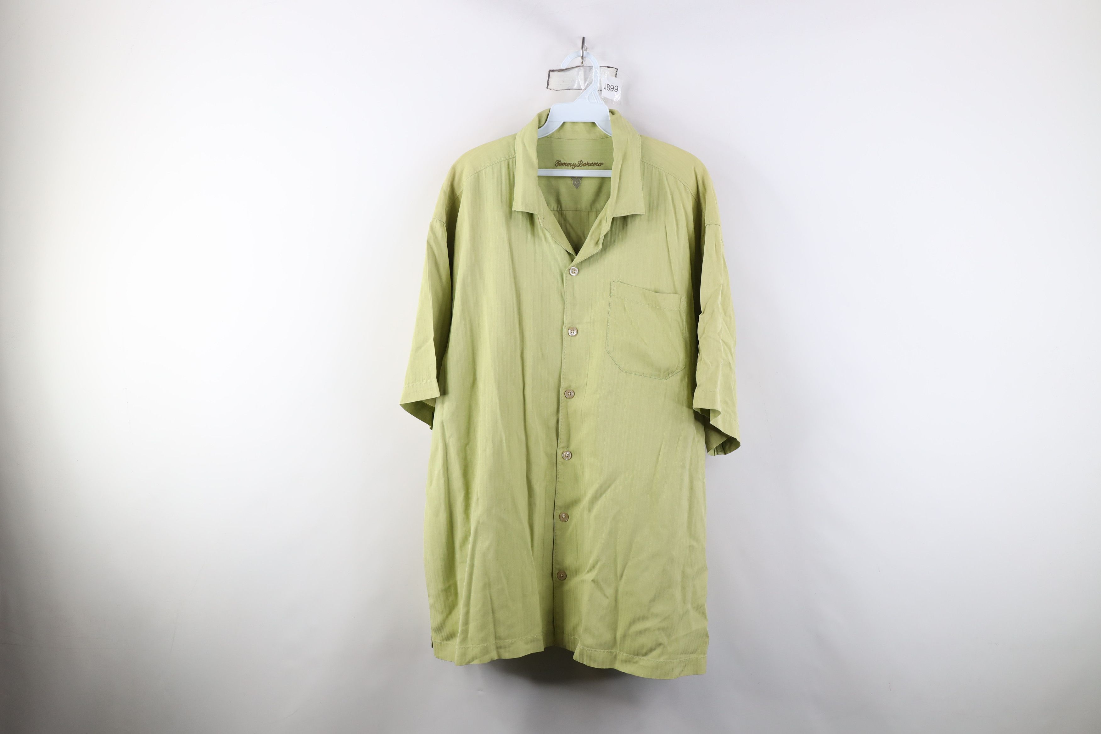 Tommy Bahama Vintage Tommy Bahama Luau Collared Button Shirt Lime Green Size US XL / EU 56 / 4 - 1 Thumbnail