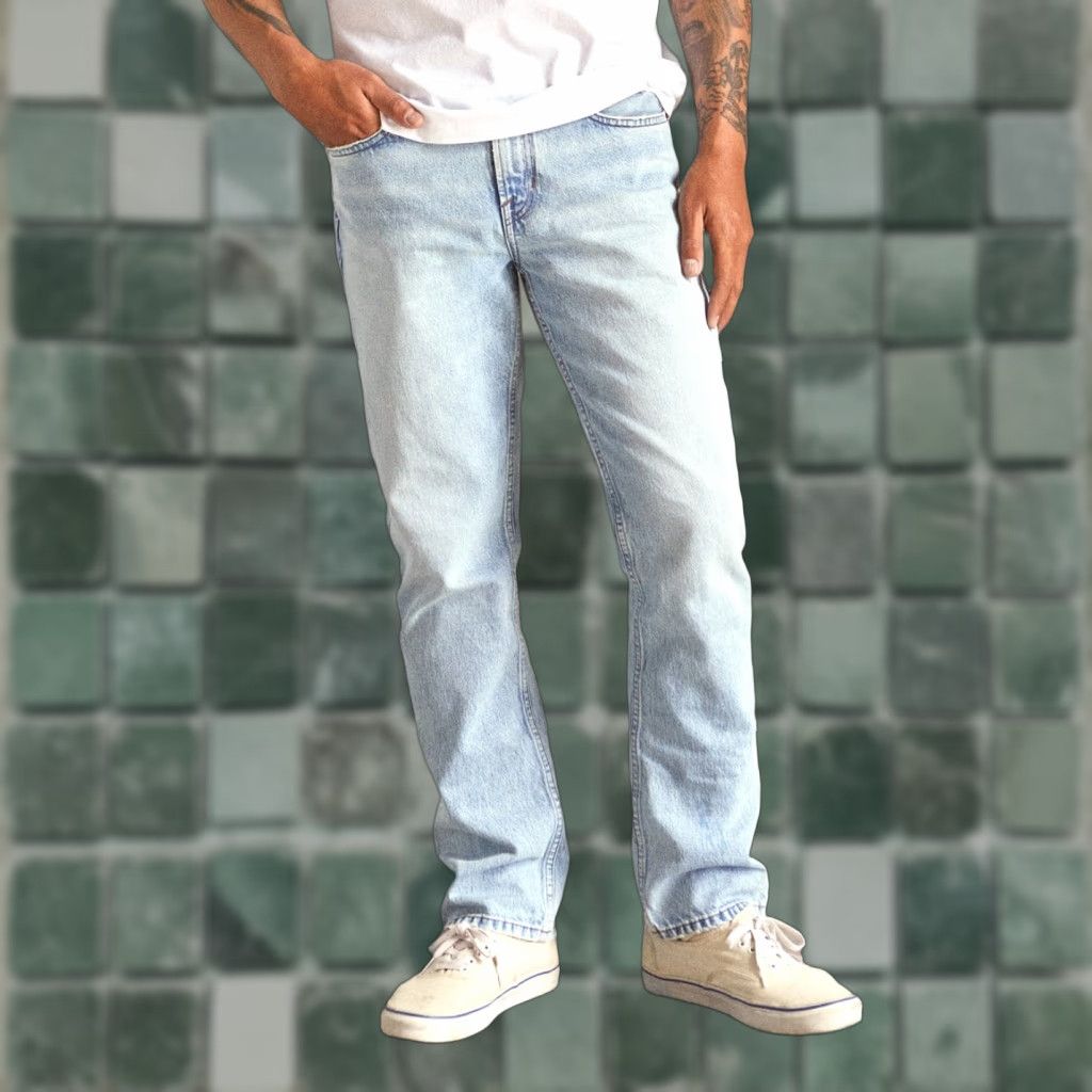 Outerknown Outerknown The Dunes Straight Jeans Bay Blue 30x30 Mens Regular Inseam 30 NWT 12.5 oz Denim 5-Pocket Solid Light Wash Denim Size US 30 / EU 46 - 1 Thumbnail