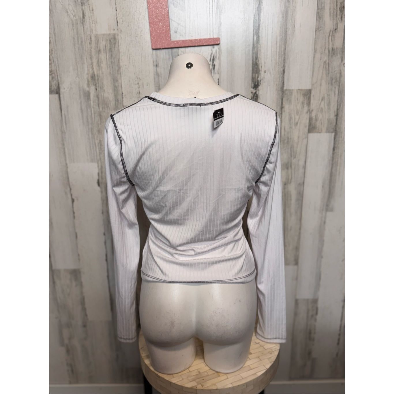 rue21 Rue21 White Long Sleeve Ribbed “Baby Girl” Graphic Top Size Size XL / US 12-14 / IT 48-50 - 2 Thumbnail