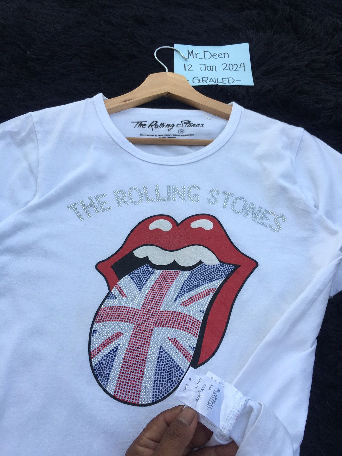 Band Tees Rare The Rolling Stones Rhinestones US Flag Tshirt Size US S / EU 44-46 / 1 - 15 Thumbnail