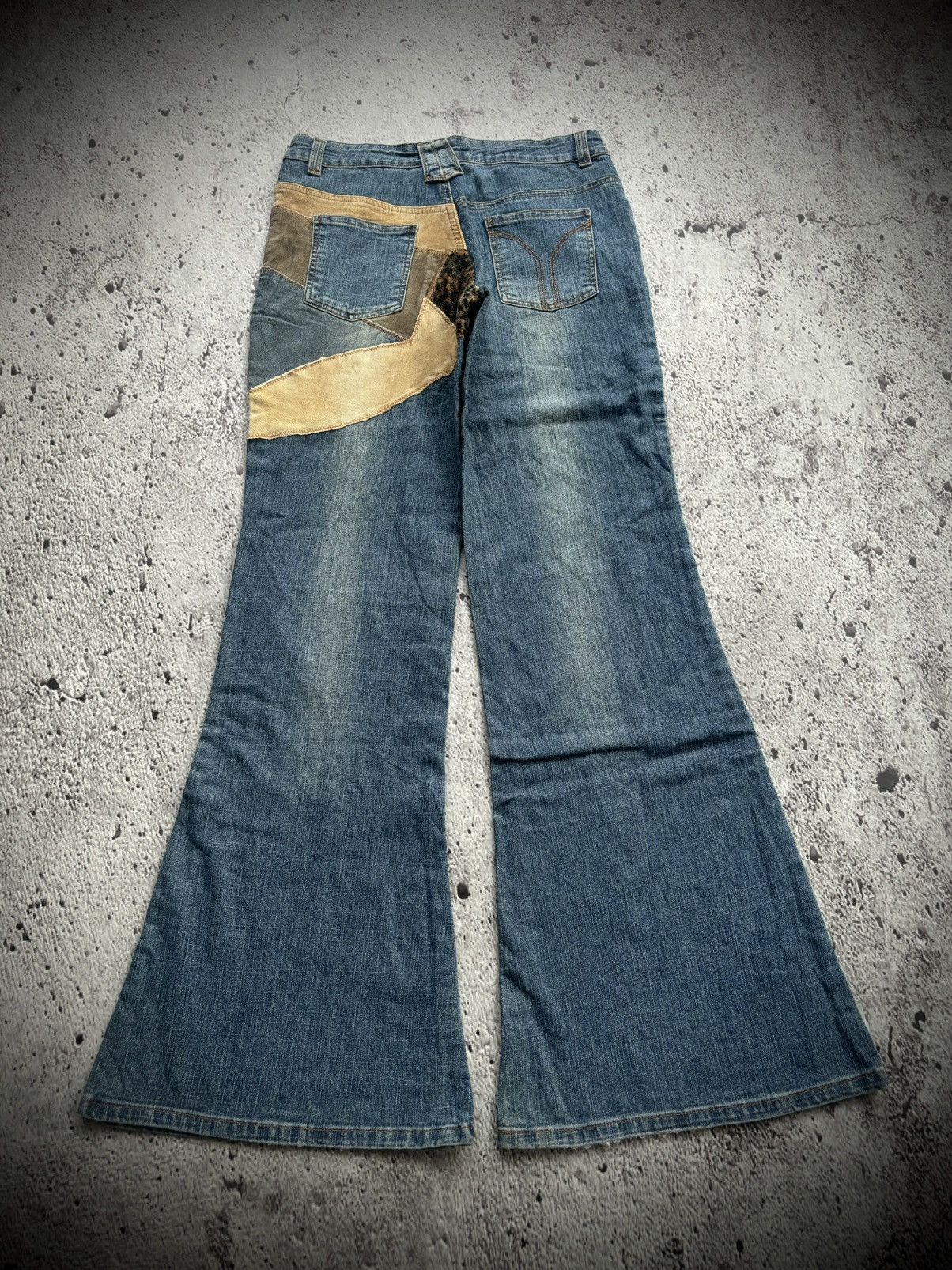 Tornado Mart Y2k Flare Jeans deep to deep Wide leg style jeans Size US 28 / EU 44 - 2 Thumbnail