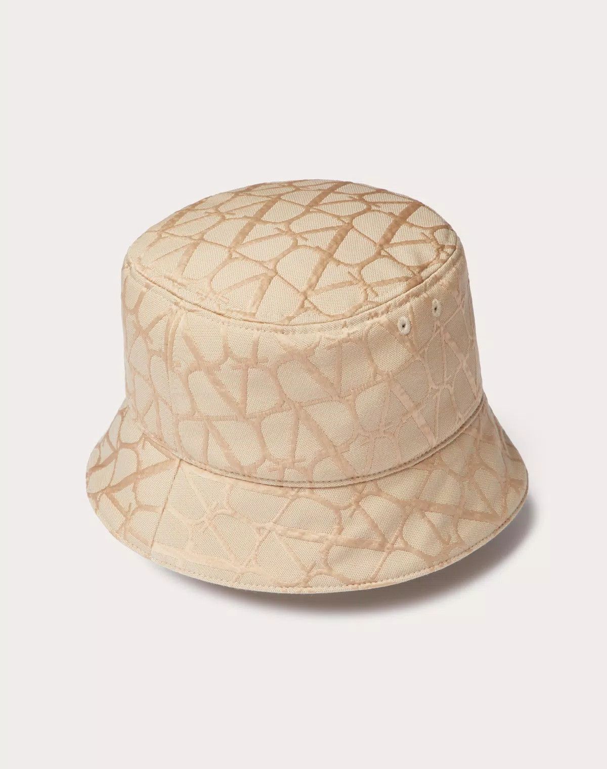 Valentino oc11z0725 Size:58/ Iconographe Cotton Bucket Hat in Beige Size ONE SIZE - 3 Thumbnail