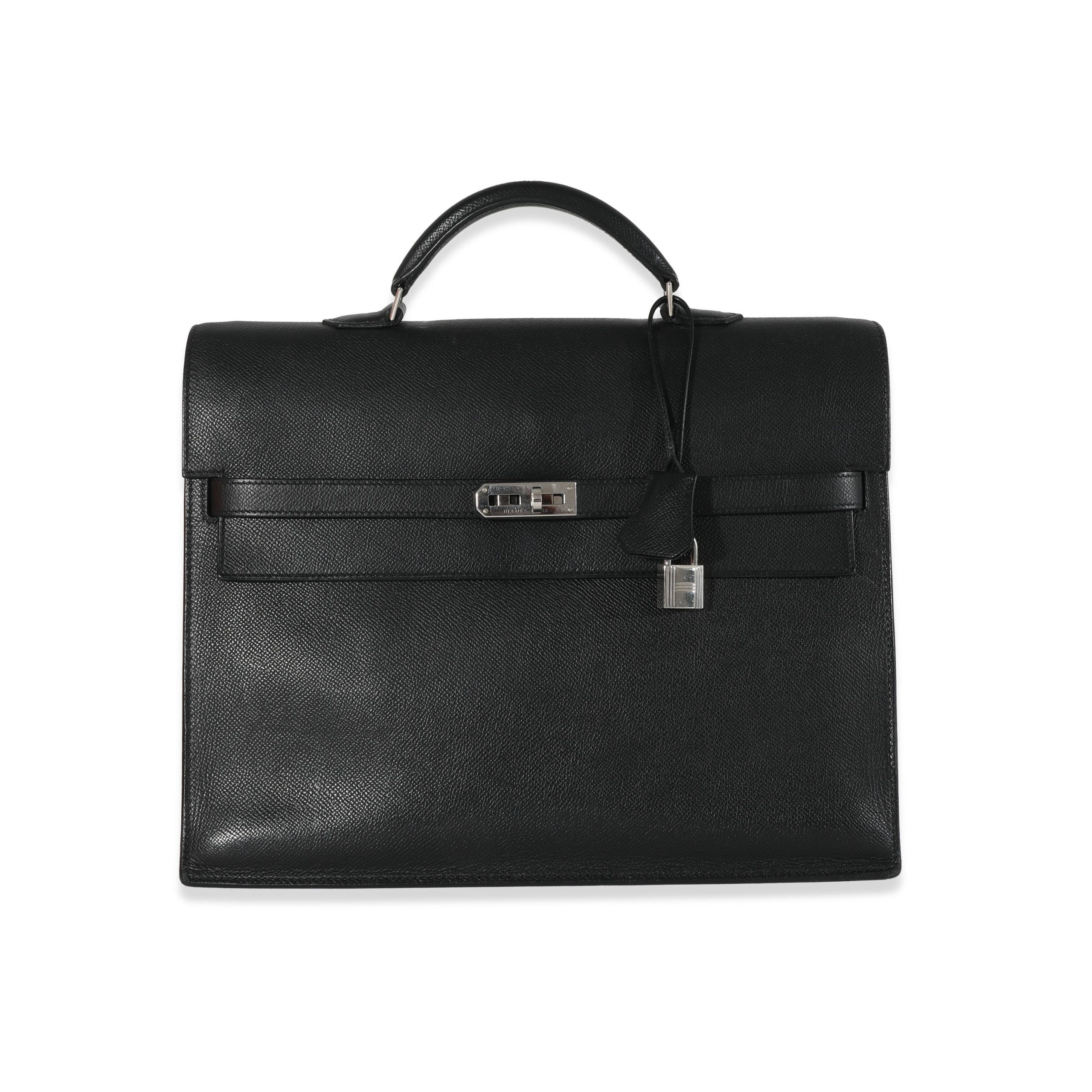 image of Hermes Black Epsom Kelly Depeche 34, Women's