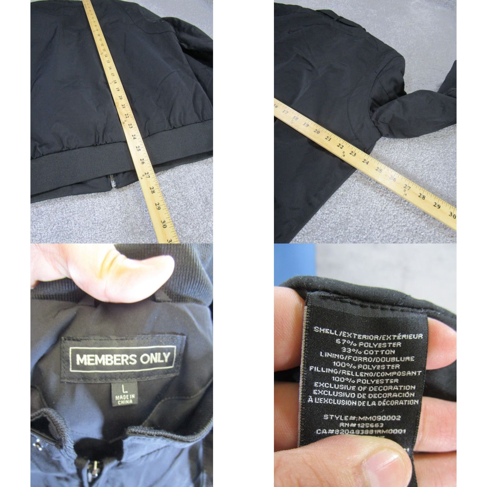 Members Only Members Only Jacket Large Softshell Bomber Outdoor Black Size US L / EU 52-54 / 3 - 4 Thumbnail