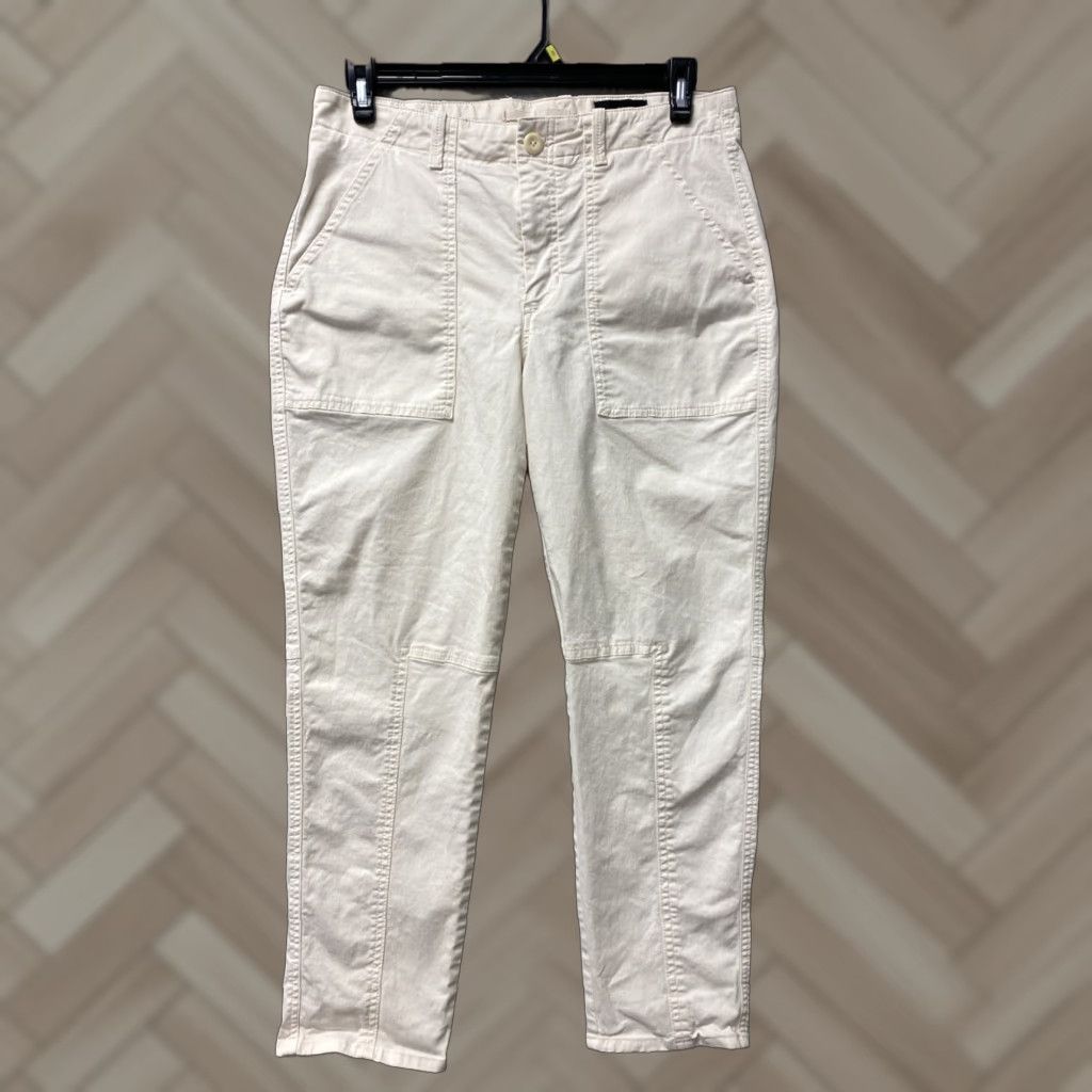 Gap GAP Cargo Pants Women Size 12 Beige High Rise Straight Leg Casual Size 34" / US 12 / IT 48 - 1 Thumbnail