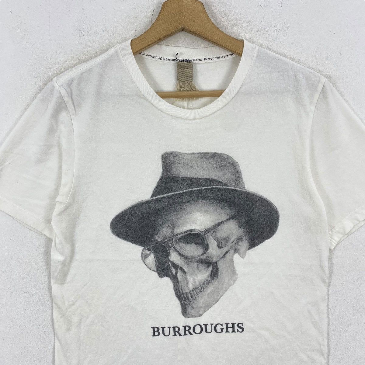 Bias Japanese Brand BIAS William S. Burroughs Skull Graphic Tee Size US S / EU 44-46 / 1 - 2 Thumbnail