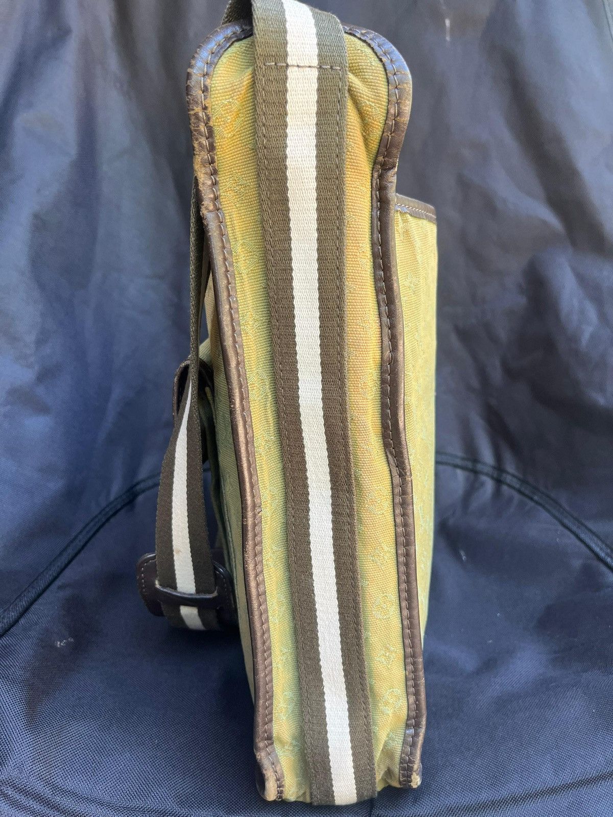 Louis Vuitton Auth LOUIS VUITTON Green Monogram Mini Lin Mary Kate Besace Size ONE SIZE - 5 Thumbnail