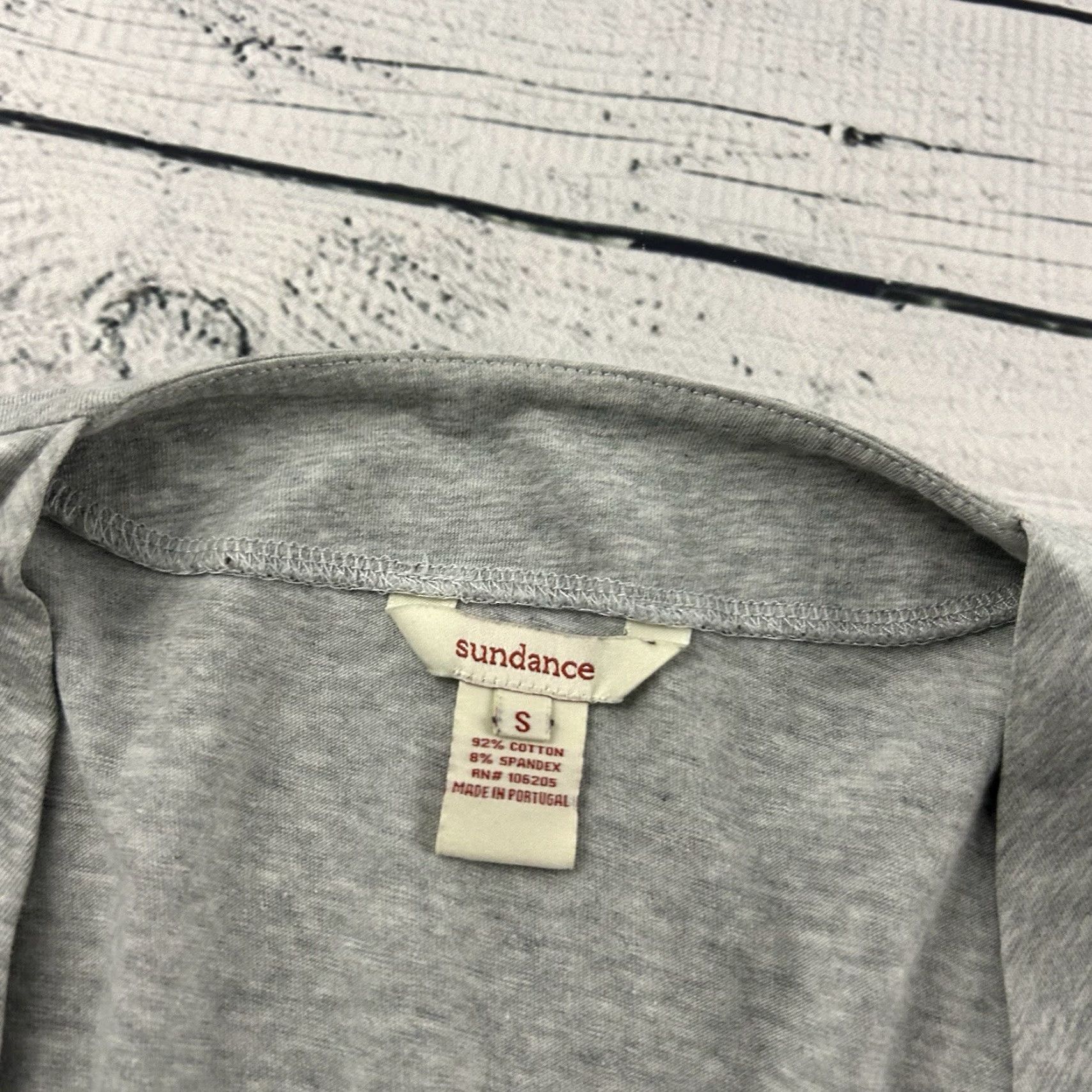 Vintage Sundance Gray Cross Front Long Sleeve Blouse Women's Small Size S / US 4 / IT 40 - 2 Thumbnail