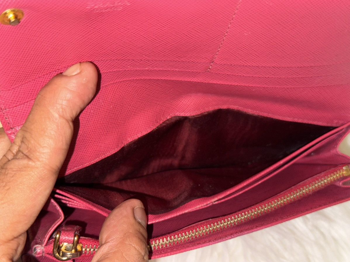 Prada Prada Pink Saffiano Long Wallet Size ONE SIZE - 6 Thumbnail