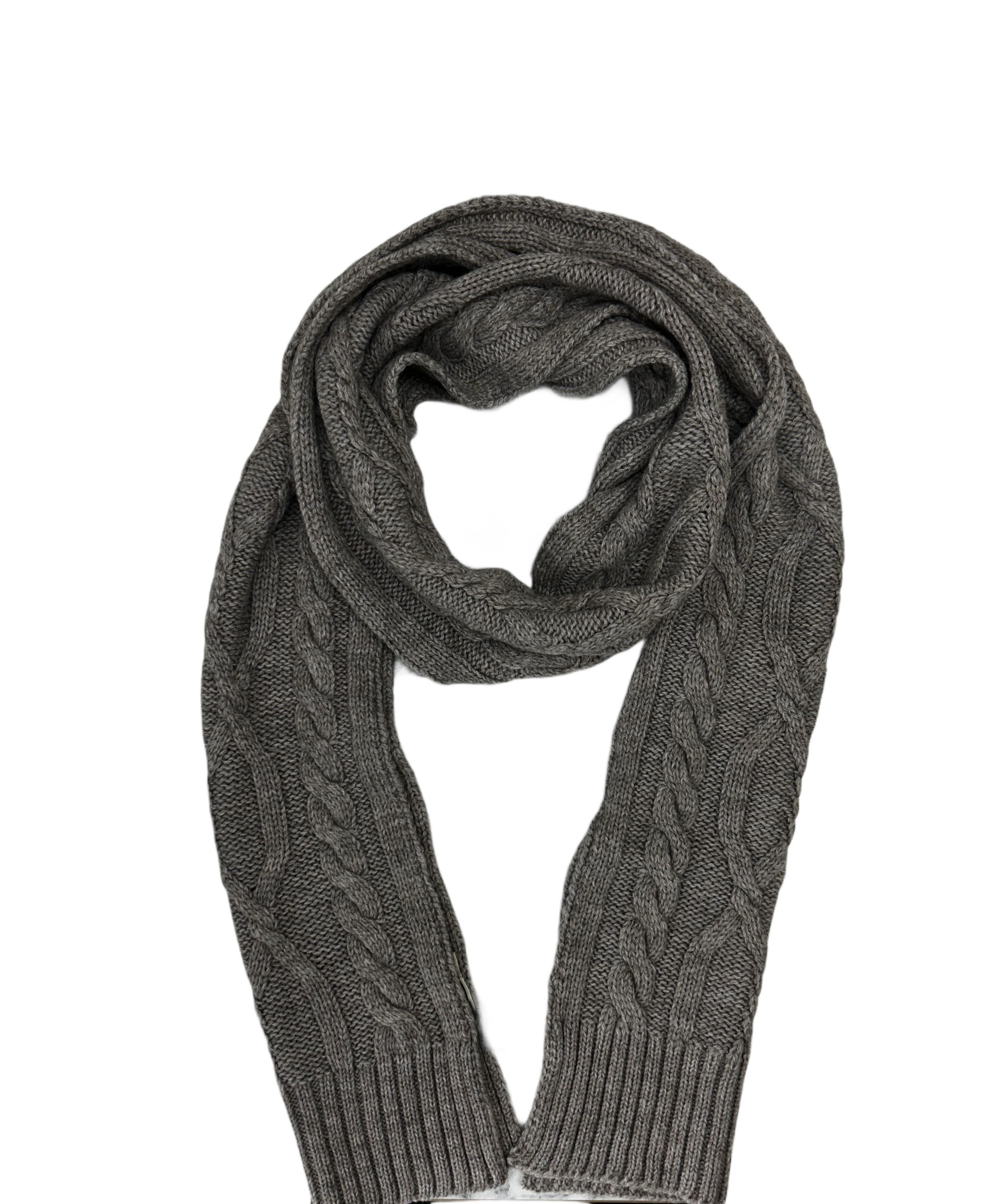 CLOSED Closed Olive Cable Knit Scarf Size ONE SIZE - 2 Thumbnail