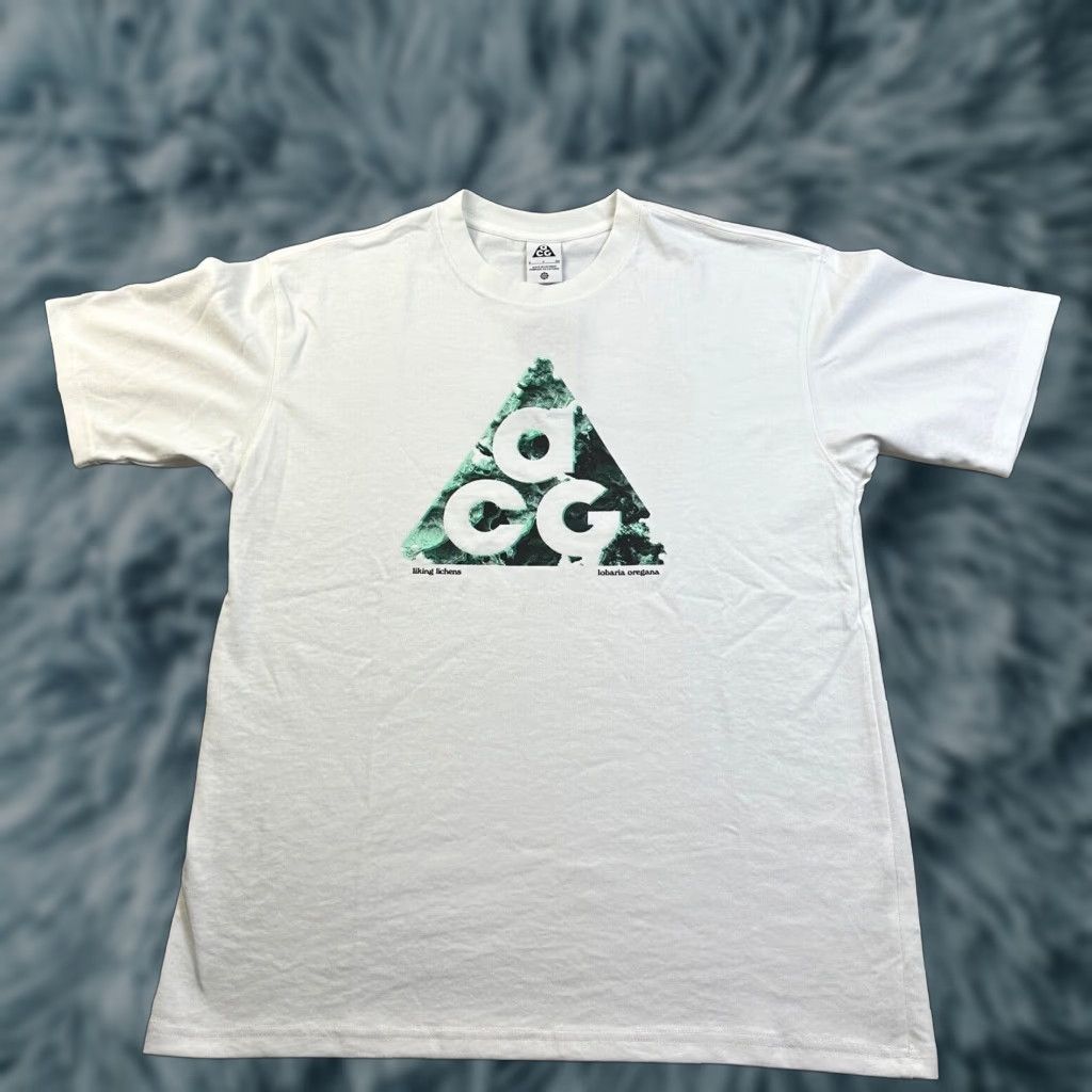 Nike Nike ACG Shirt Mens Small White Green Casual Graphic Hiking Size US S / EU 44-46 / 1 - 1 Thumbnail