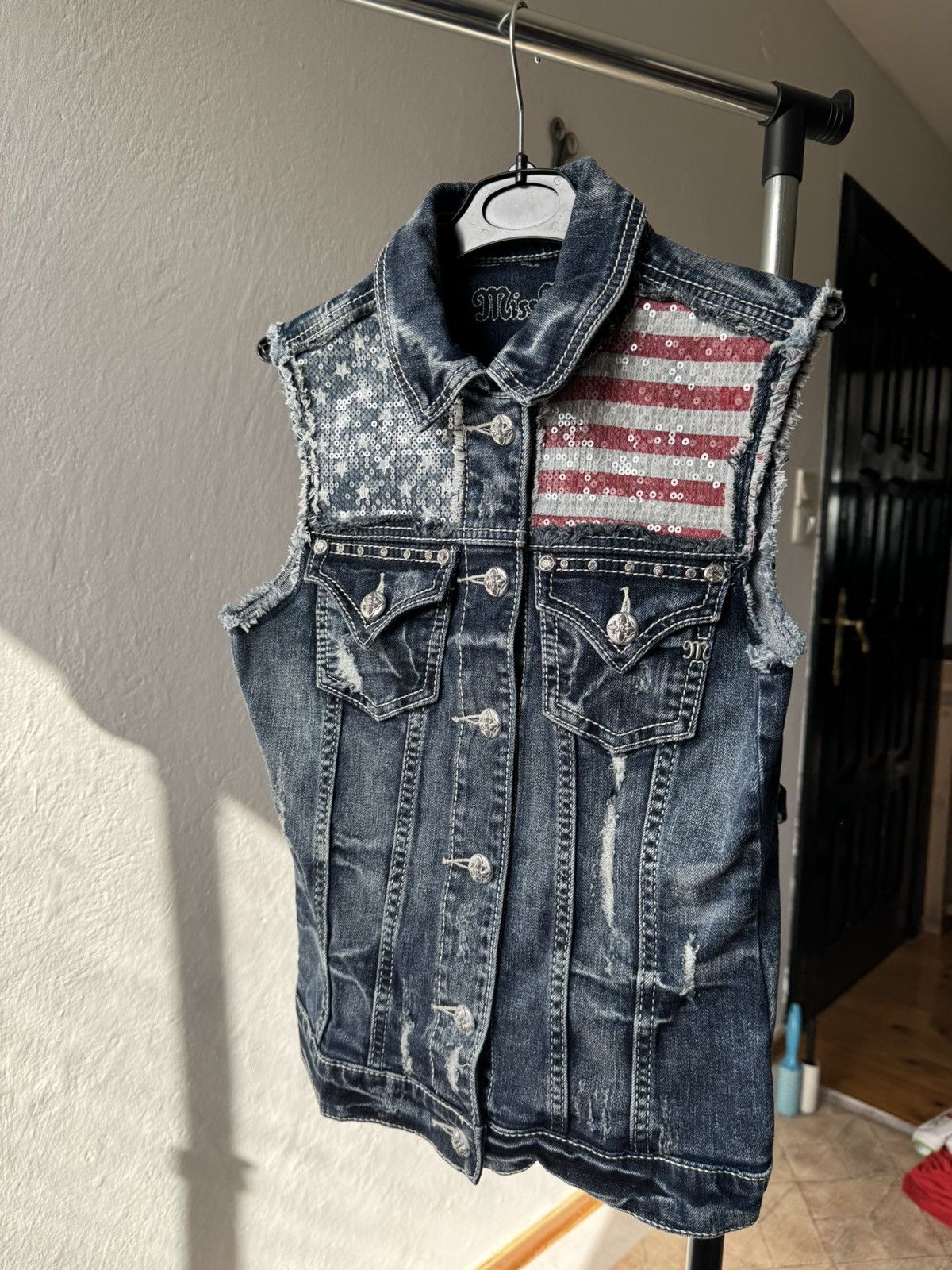 If Six Was Nine × Japanese Brand × Miss Me Miss Me Denim Vest Jacket Japanese y2k cowboy beyonce style Size S / US 4 / IT 40 - 5 Thumbnail