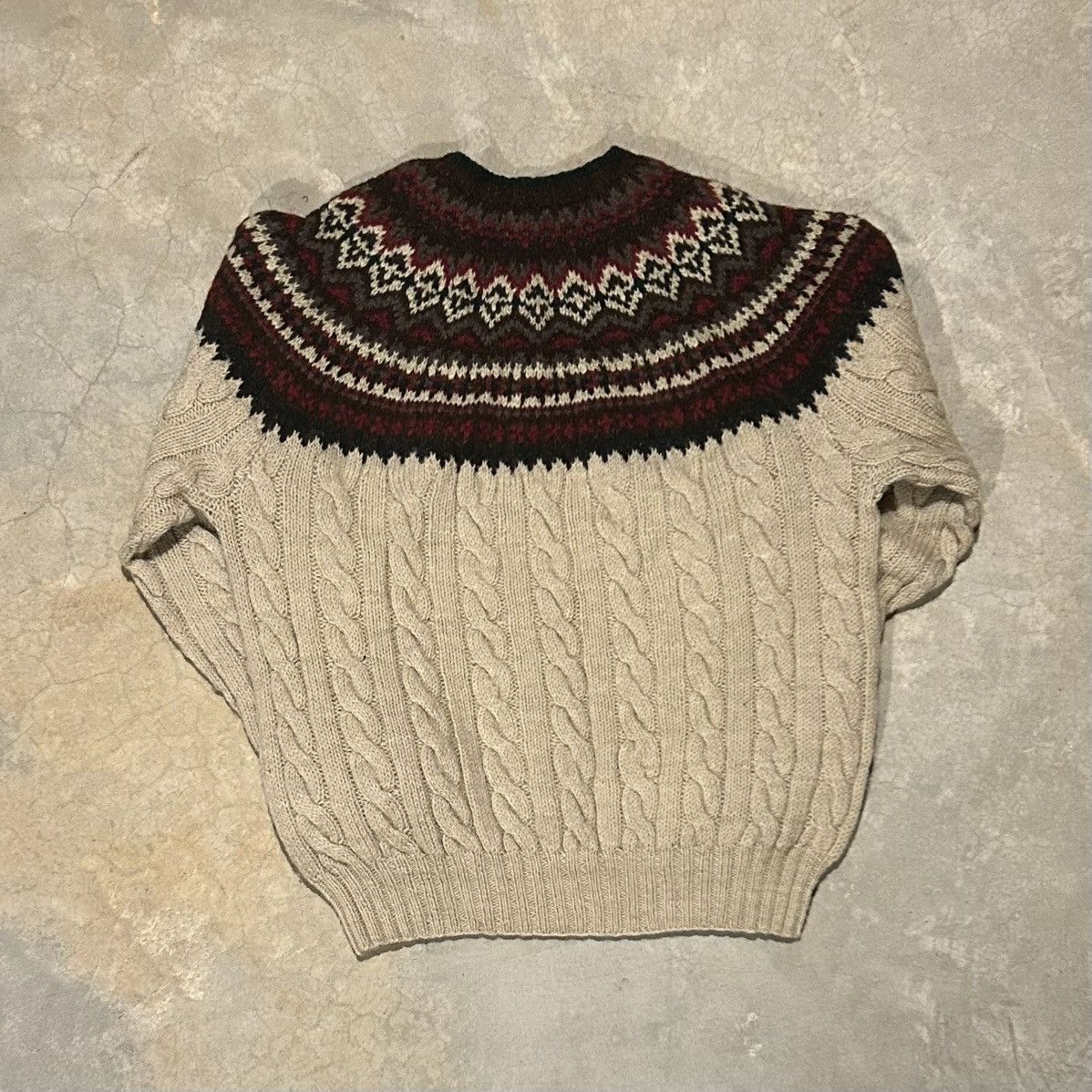 Polo Ralph Lauren × Vintage Rare Vintage 90s Polo Ralph Lauren Cable Knit Sweater Size US L / EU 52-54 / 3 - 6 Thumbnail