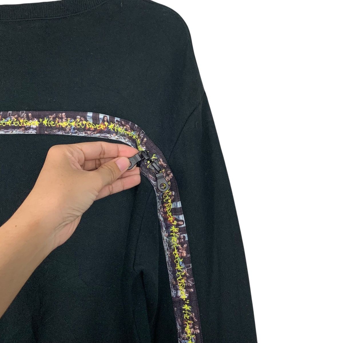Japanese Brand STUD MUFFIN Fuck Off Logo Zip on Back Sweatshirt #1736-C77 Size US M / EU 48-50 / 2 - 3 Thumbnail