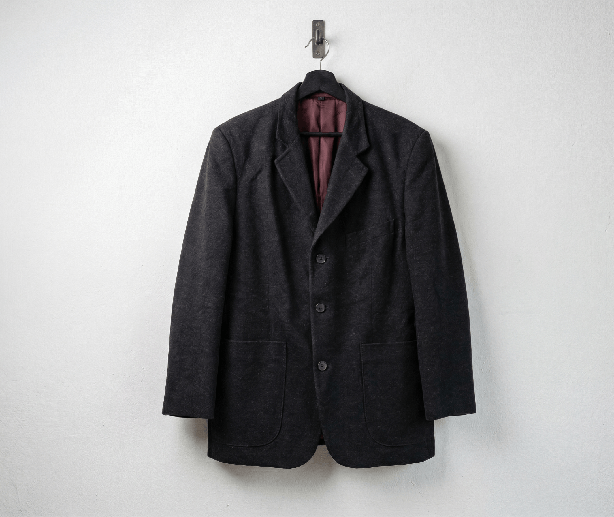 Louis Feraud Feraud Superior Corduroy Blazer Charcoal Sport Coat 42R 90s Size 42R - 1 Thumbnail