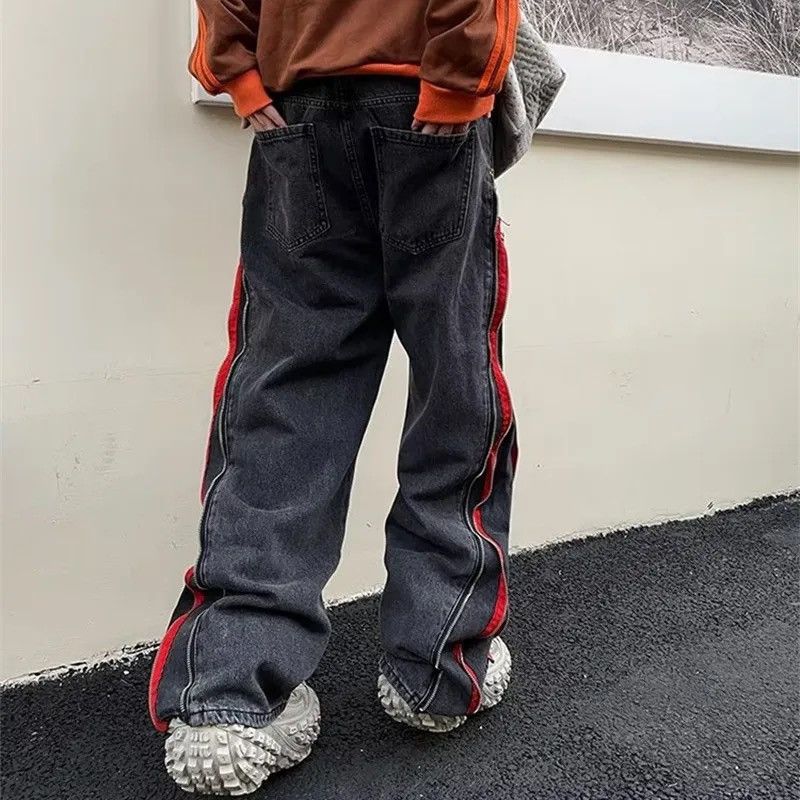 Designer × Japanese Brand Streetwear Fashion Side Zipper Oversized Jeans Pants Size US 31 - 2 Thumbnail