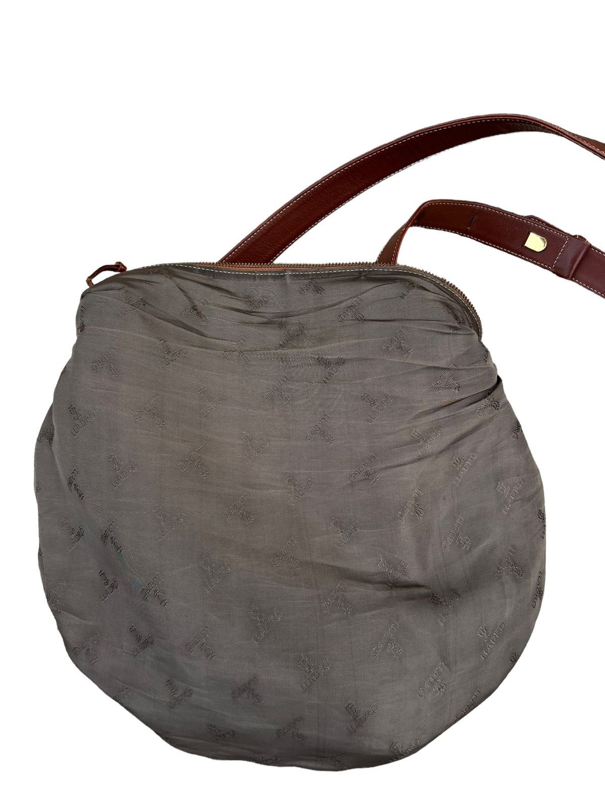 Leather Vintage LLADRO Stains Patina Huge Leather Bag Size ONE SIZE - 21 Thumbnail