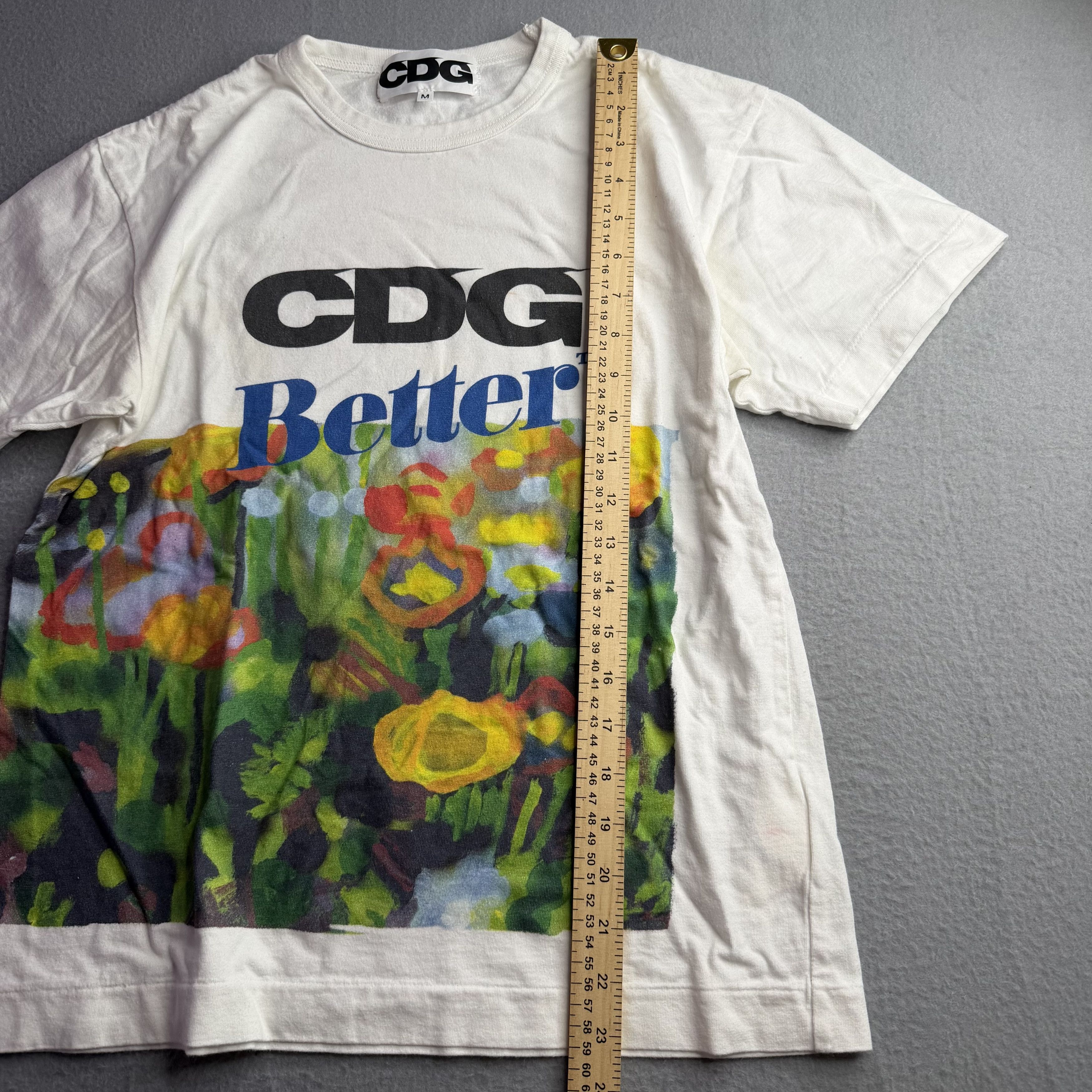 Comme des Garcons Comme des Garcons white floral graphic t-shirt Size M / US 6-8 / IT 42-44 - 3 Thumbnail