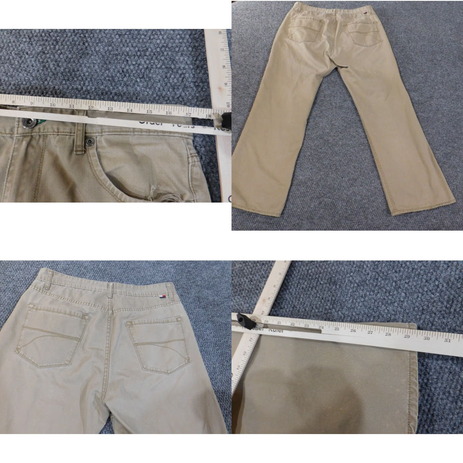 Tommy Hilfiger Tommy Hilfiger Jeans Mens 34x30 Straight Beige Retro Denim Light Cotton Zipper 34 Inseam Regular Mid Rise Men Style Retro Workwear BN? Size US 34 / EU 50 - 8 Thumbnail