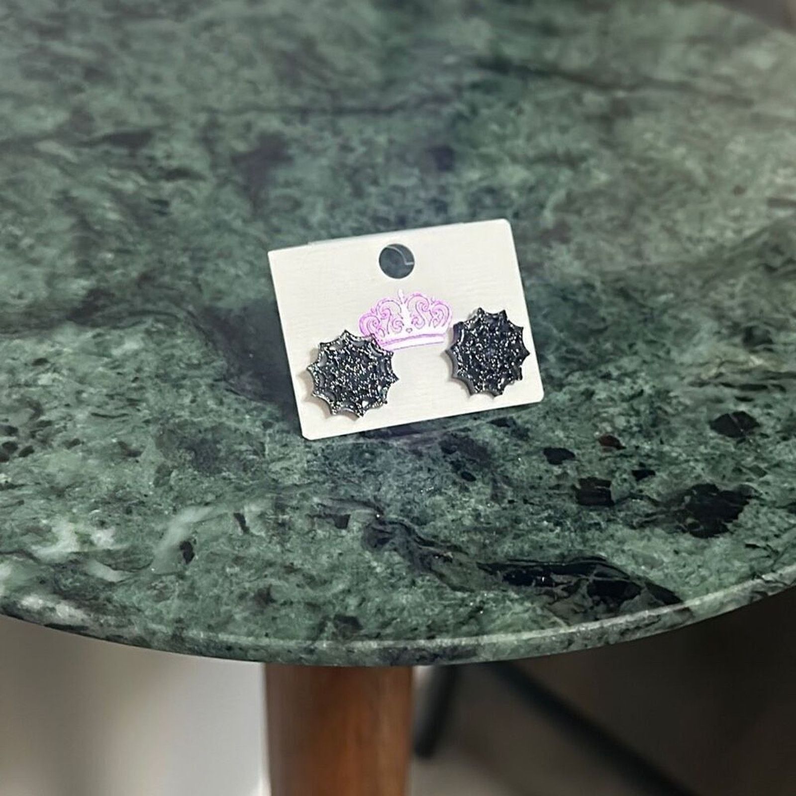 Other Halloween Black Glitter Spider Web Earrings | Sz OS, NWOT Size ONE SIZE - 3 Thumbnail