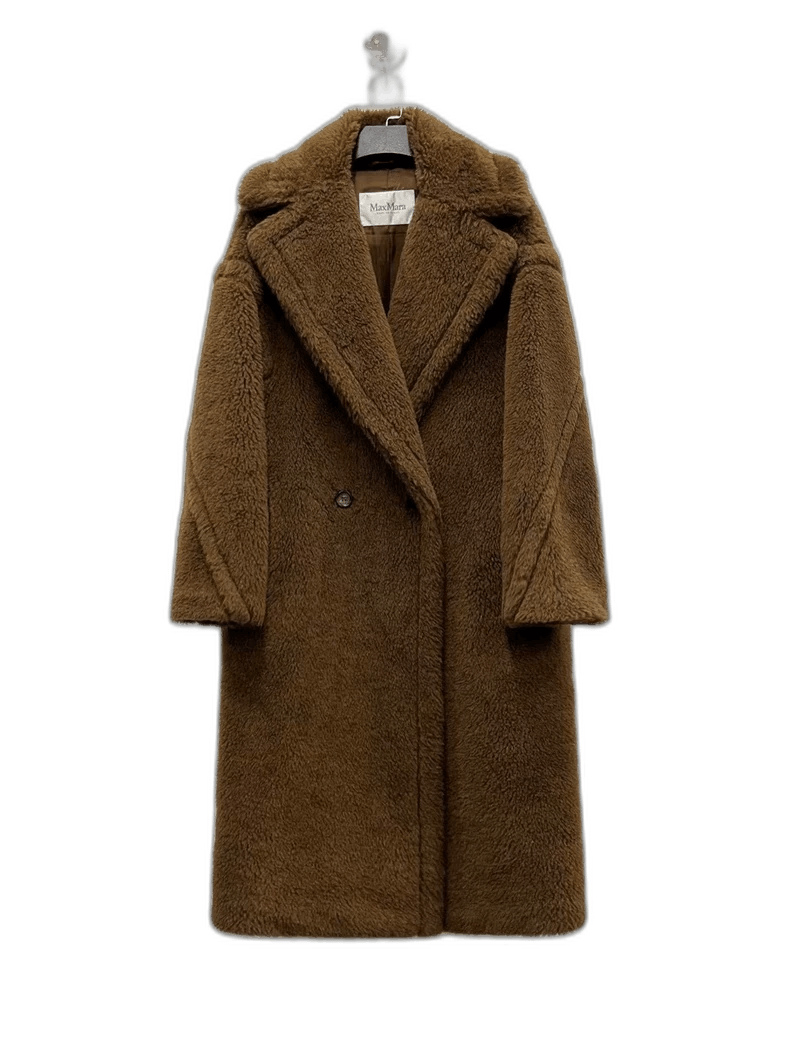 Max Mara MaxMara Long Camel Teddy Coat-yf Size S / US 4 / IT 40 - 1 Thumbnail