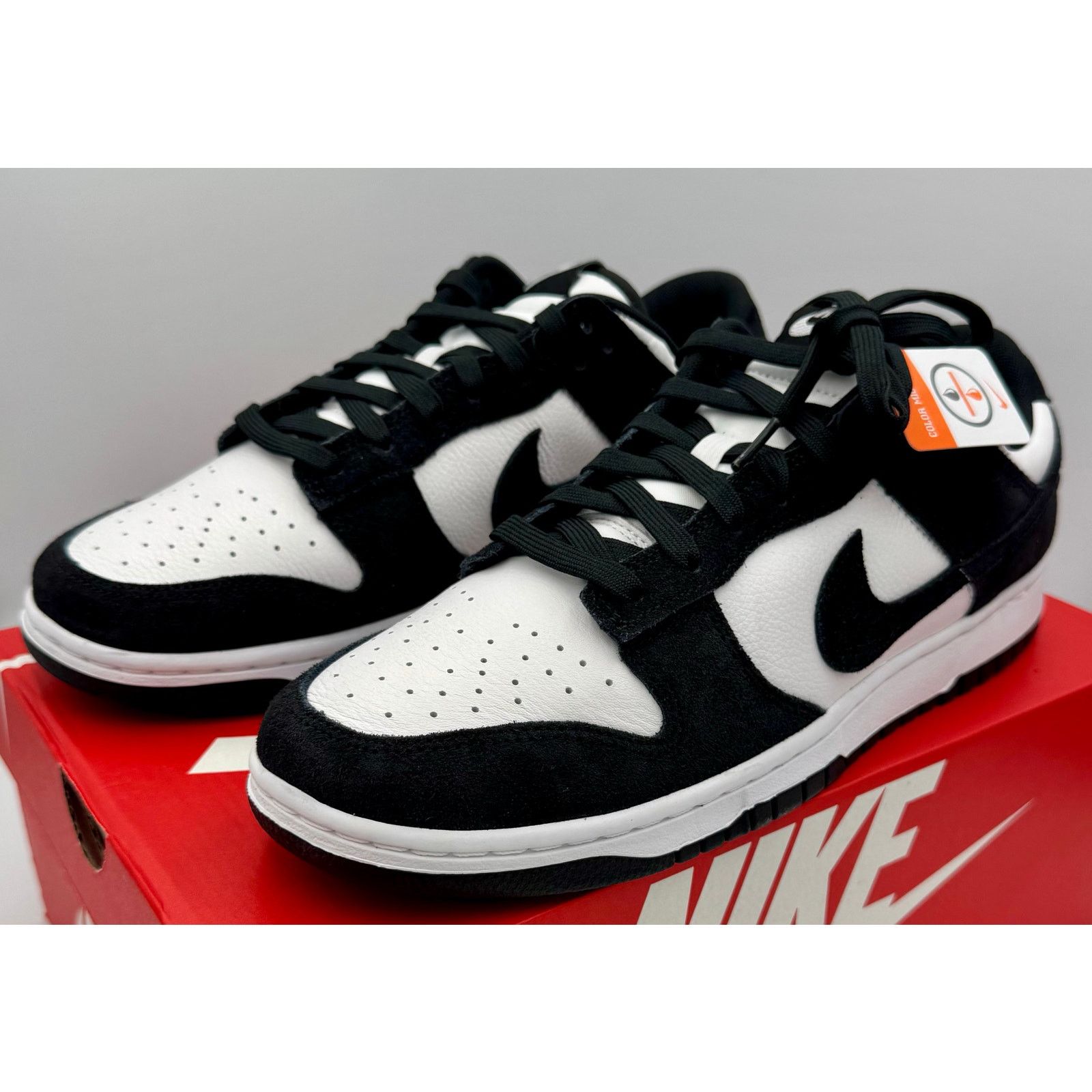 Nike Nike Dunk Low Panda Suede White Black FQ8249-100 Sz 10 # 366 Size US 10 / EU 43 - 1 Thumbnail