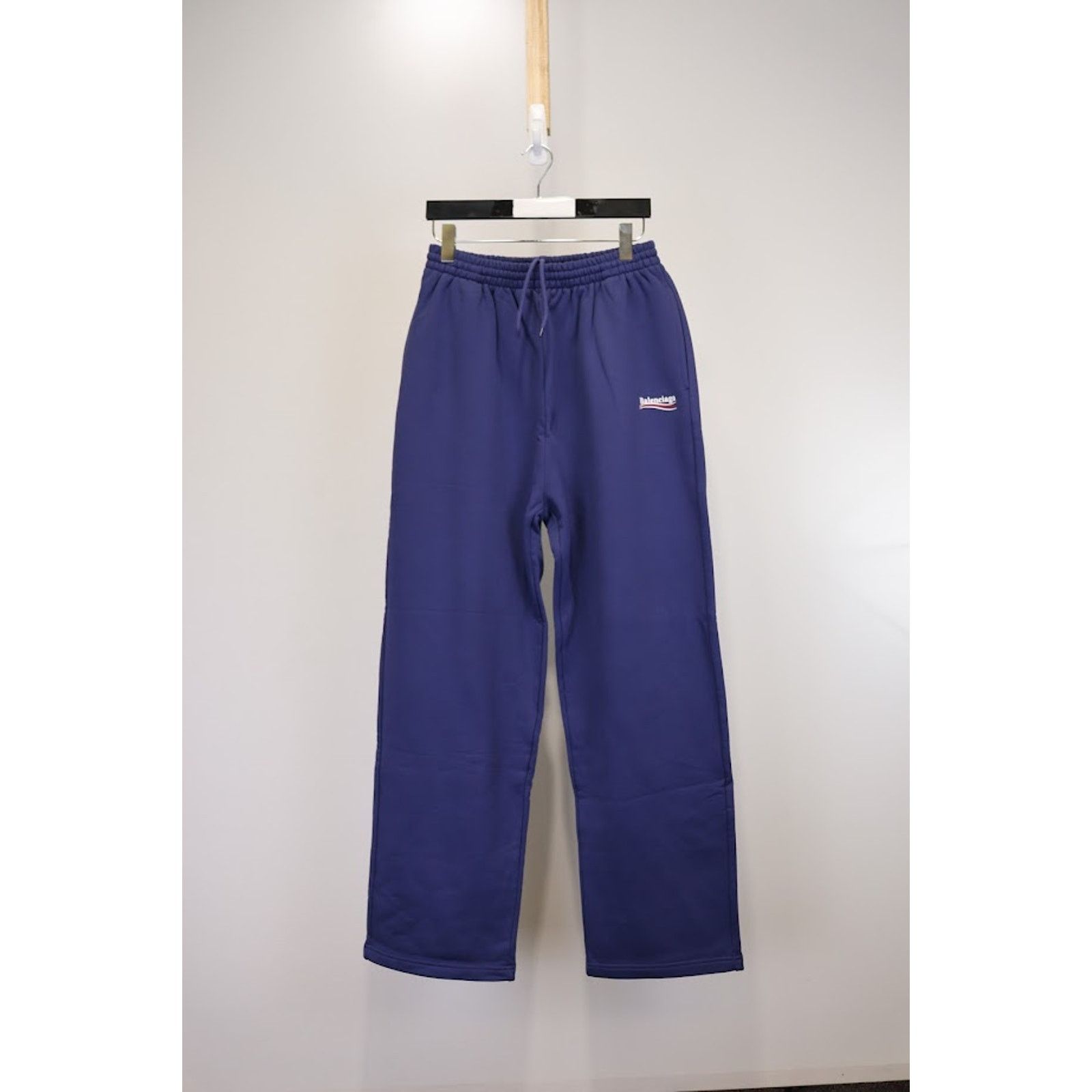 Balenciaga o1rshd1 Campaign Logo Sweatpants / Joggers in Blue Size US 34 / EU 50 - 1 Thumbnail