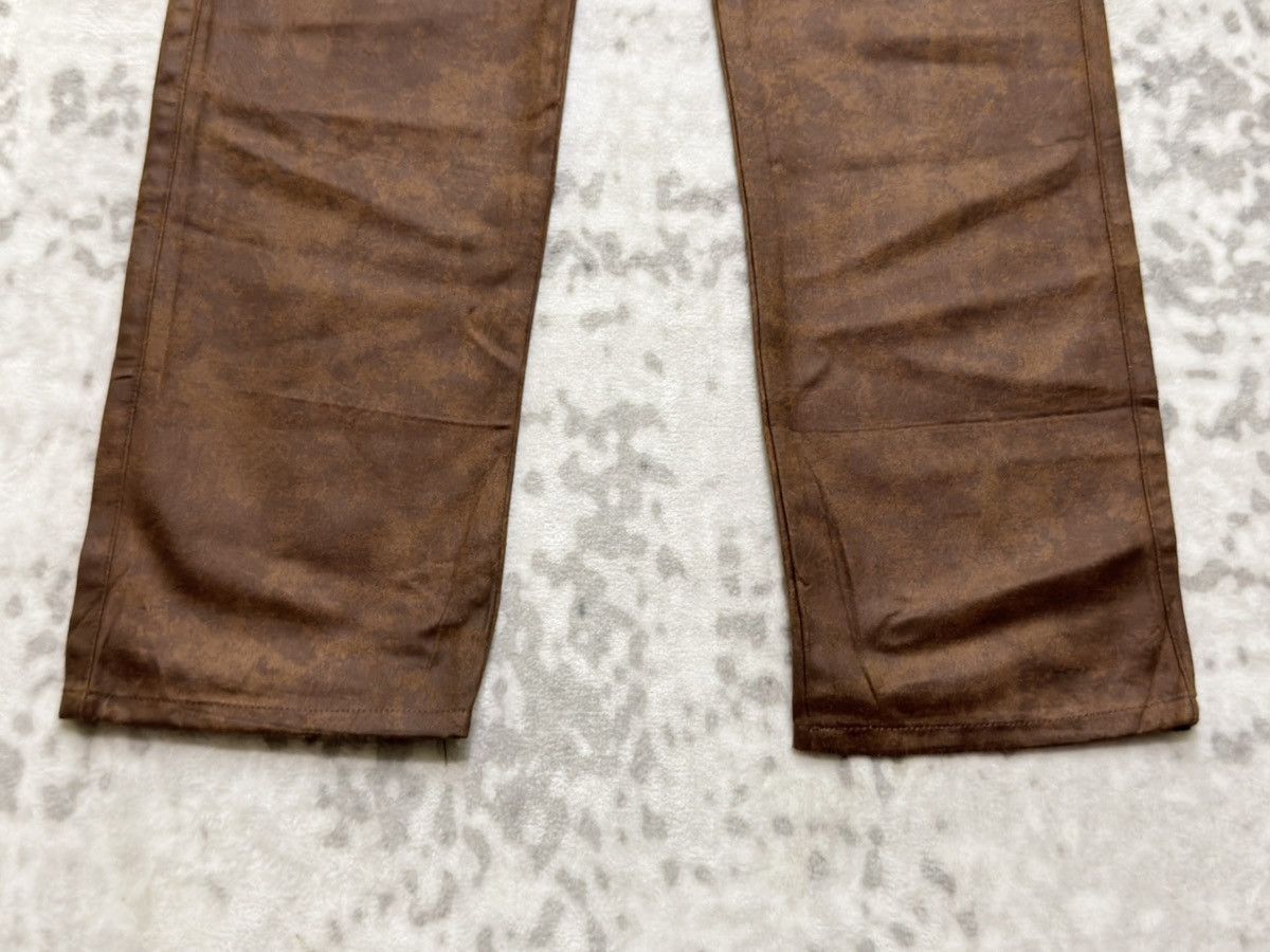 Vintage Mens Melrose Ricky Waxed Jeans Leather Look Straight Denim Size US 28 / EU 44 - 7 Thumbnail