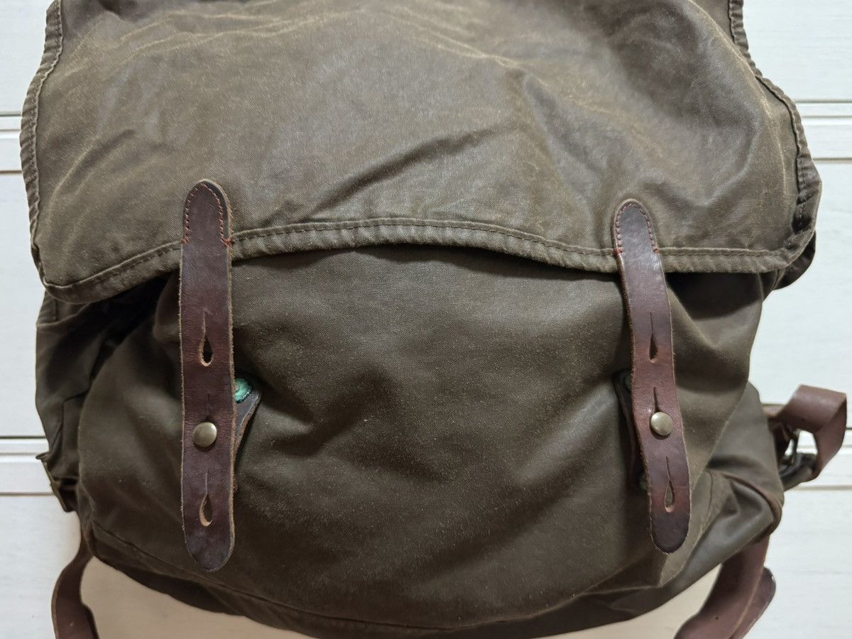 RRL Ralph Lauren DOUBLE RL (RRL) Leather Trim Oiled Cloth Backpack FW22 Size ONE SIZE - 2 Thumbnail