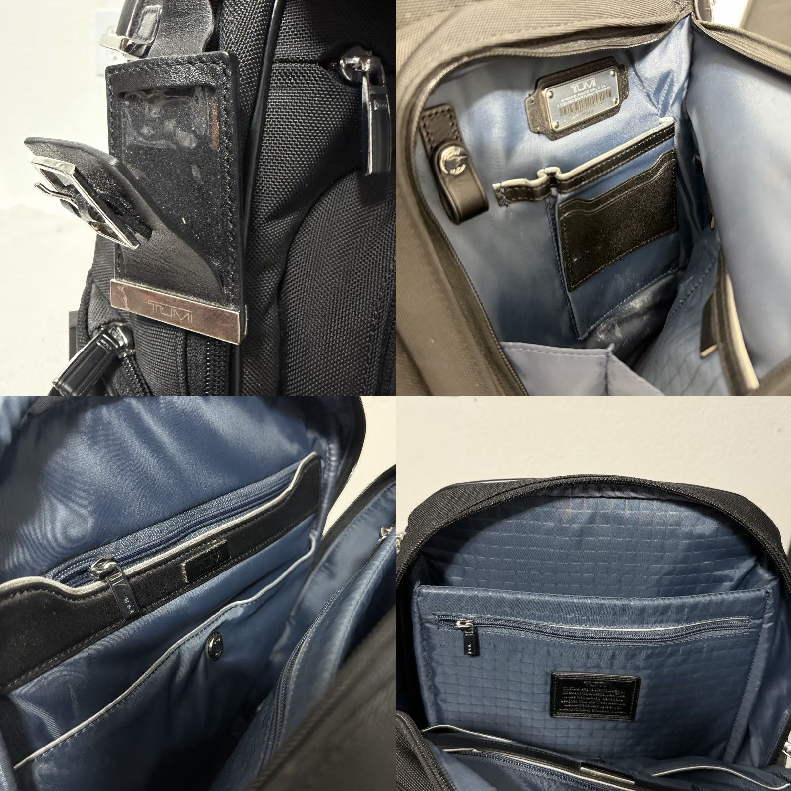 Tumi Tumi Arrive Kingsford Backpack Black Expandable Leather Canvas Nylon Unisex Adults Size ONE SIZE - 10 Thumbnail