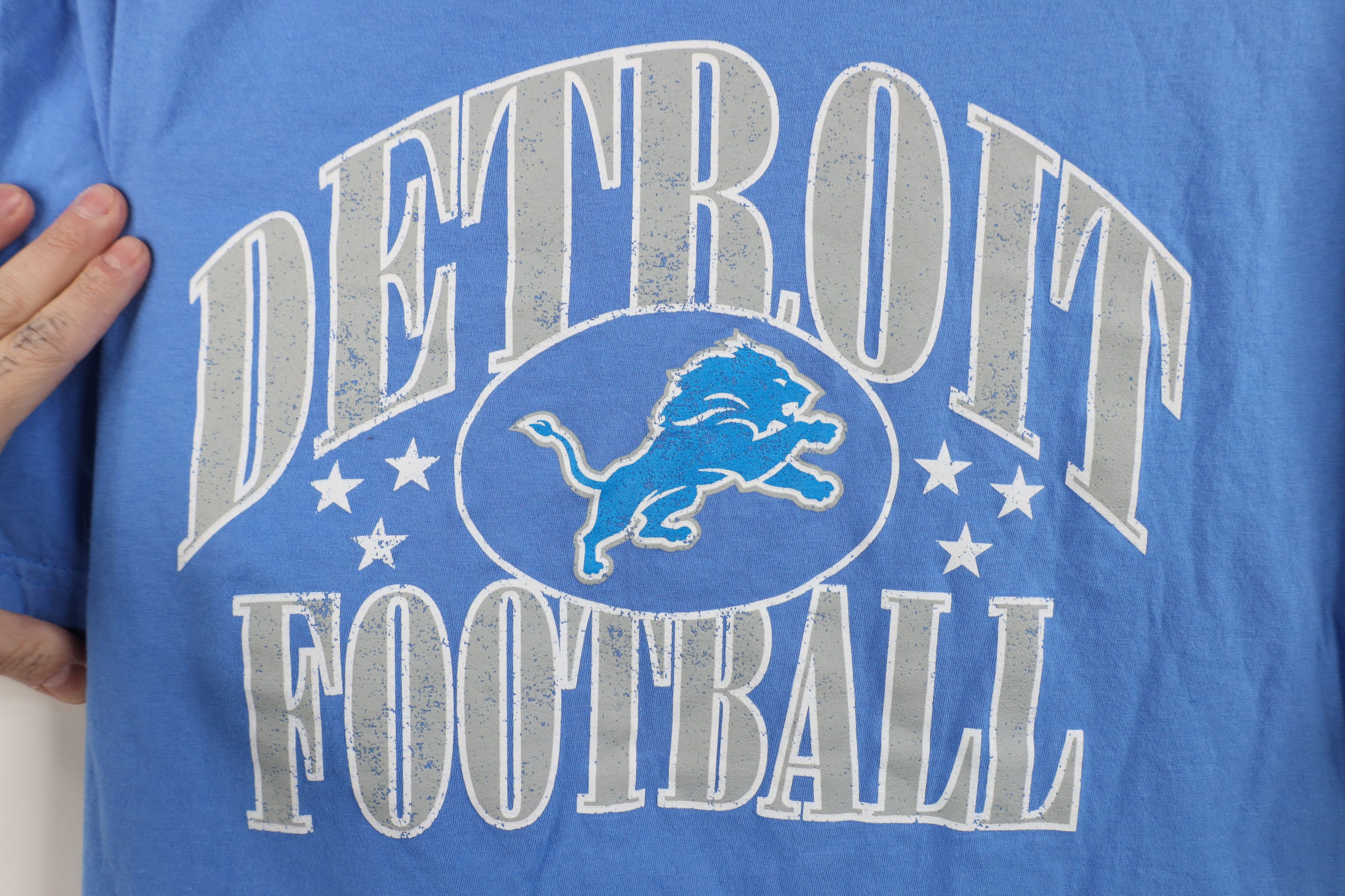 Vintage Vintage Y2K Retro Logo Detroit Lions Football T-Shirt Blue Size US XL / EU 56 / 4 - 4 Thumbnail