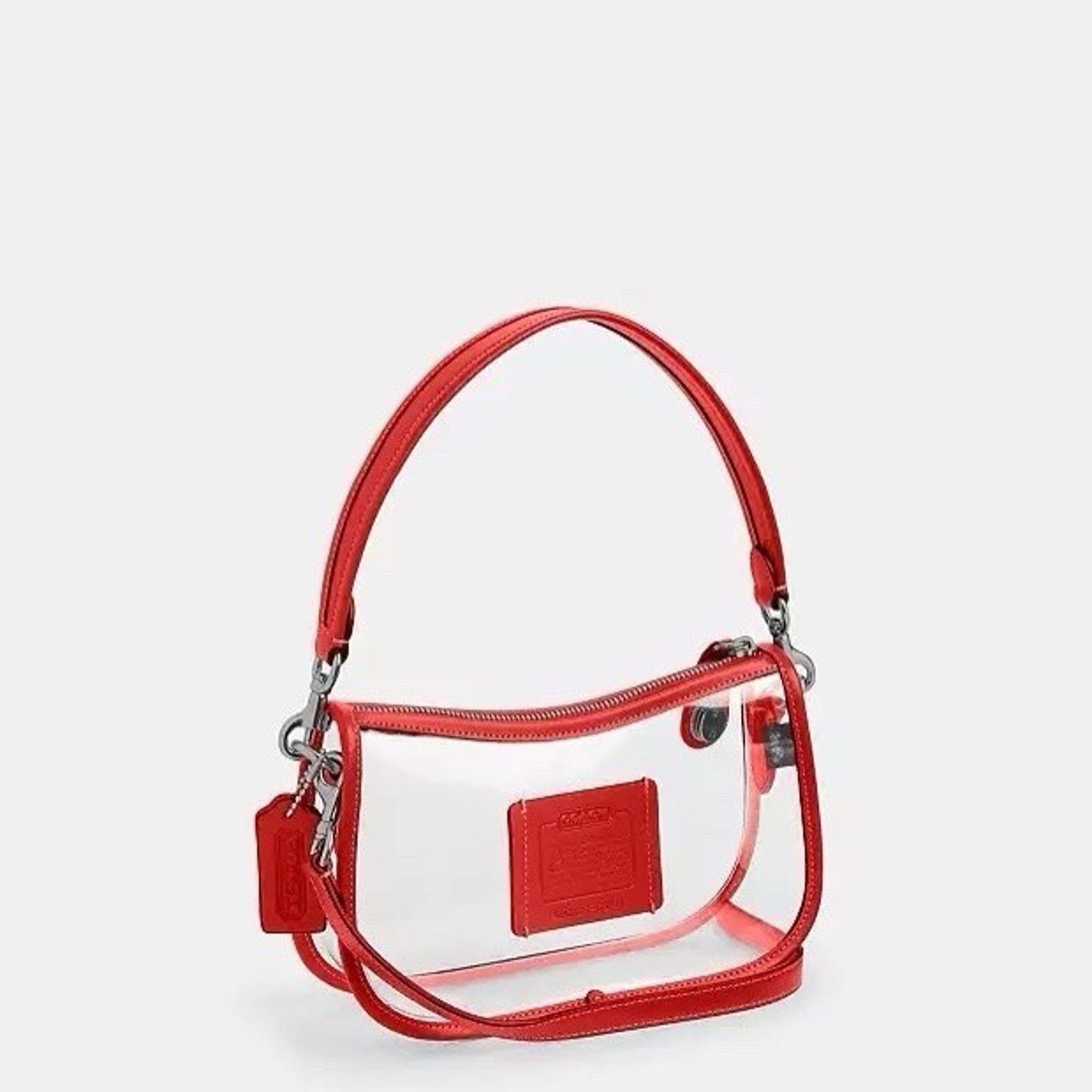 Coach NWT Coach Stadium Swinger Bag Clear Dust Bag CBH13 Red Size ONE SIZE - 6 Thumbnail